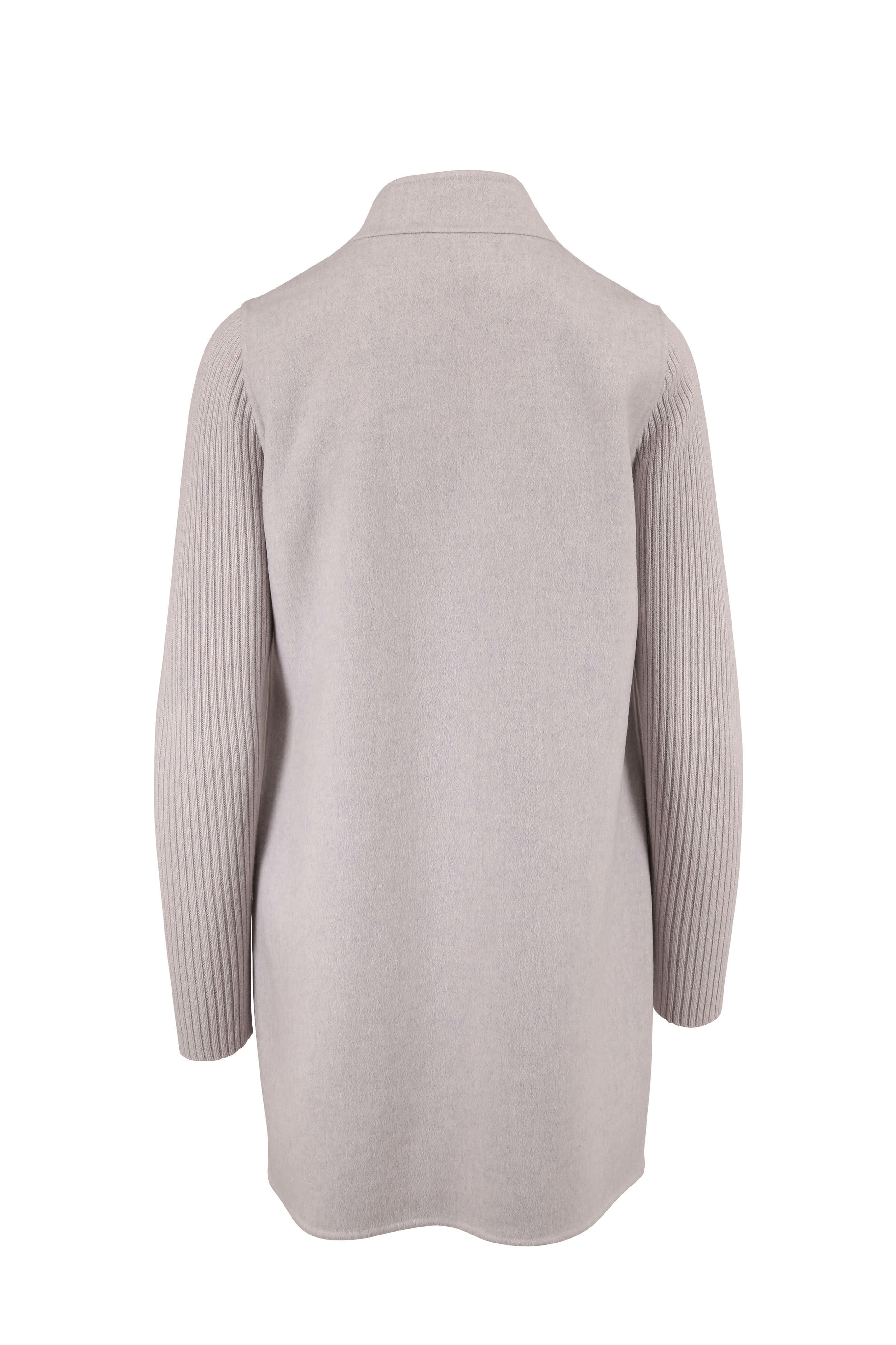 Kinross - Grigio Wool & Cashmere Sweater Coat