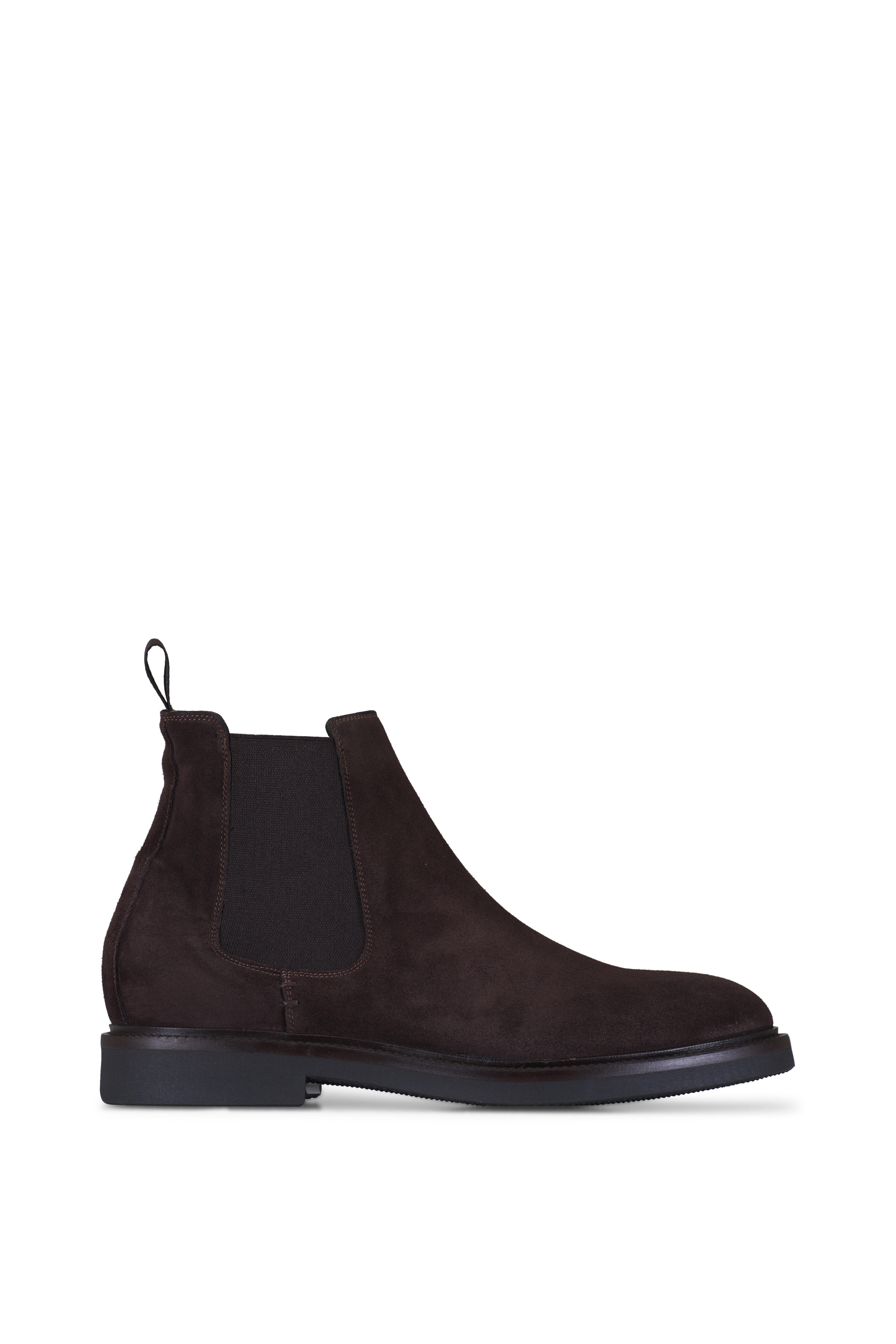 Aquatalia - Prospero Dark Brown Suede Chelsea Boot