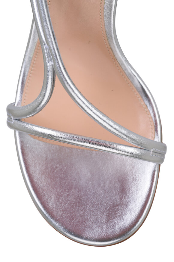 Gianvito Rossi - Silver Strappy Slingback Sandal, 70mm