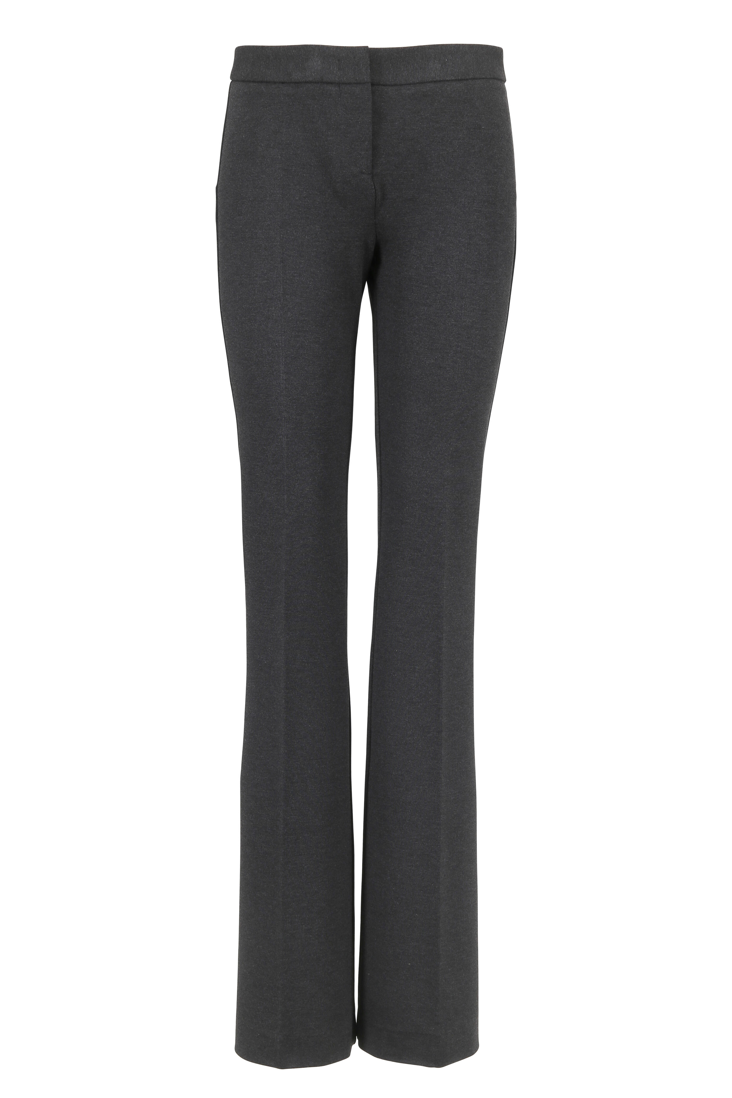 Derek Lam - Alana Charcoal Gray Jersey Flared Leg Pant