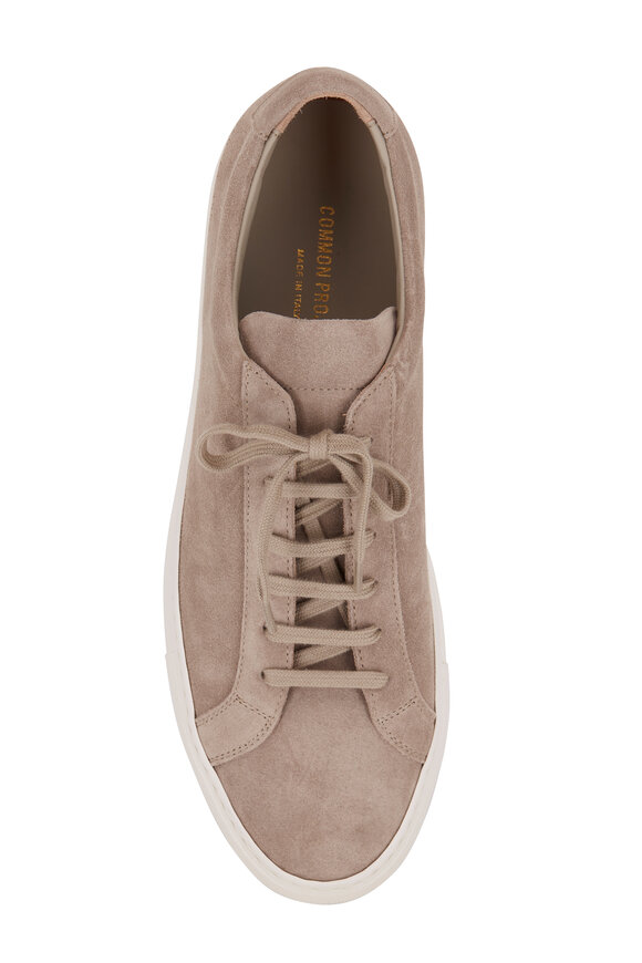 Common Projects - Achilles Tan Suede Low Top Sneaker 