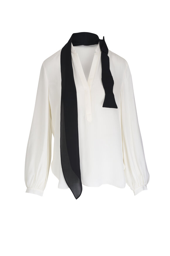 Dorothee Schumacher - Sheer Dreams Ivory Silk Blouse