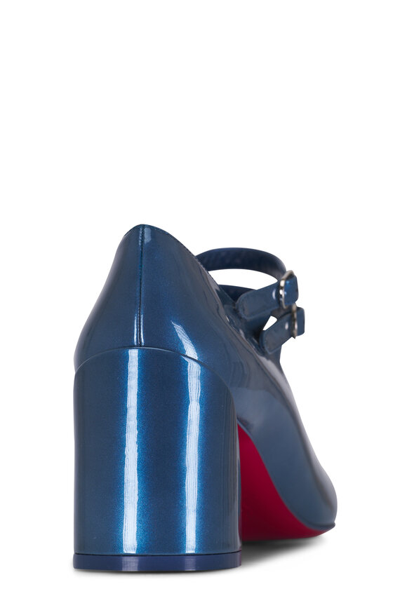 Christian Louboutin - Miss Jane Denim Patent Leather Pump, 55mm 