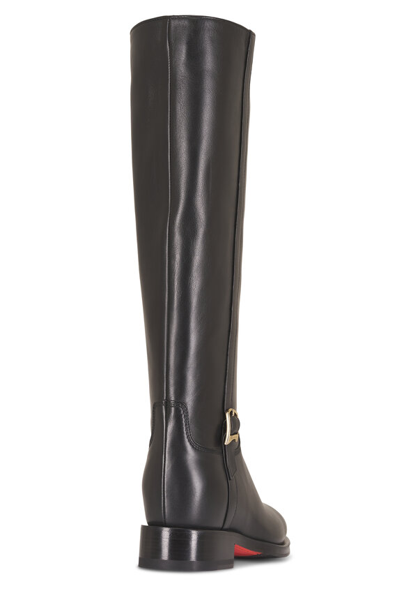 Santoni Black Leather Tall Boot - view 3
