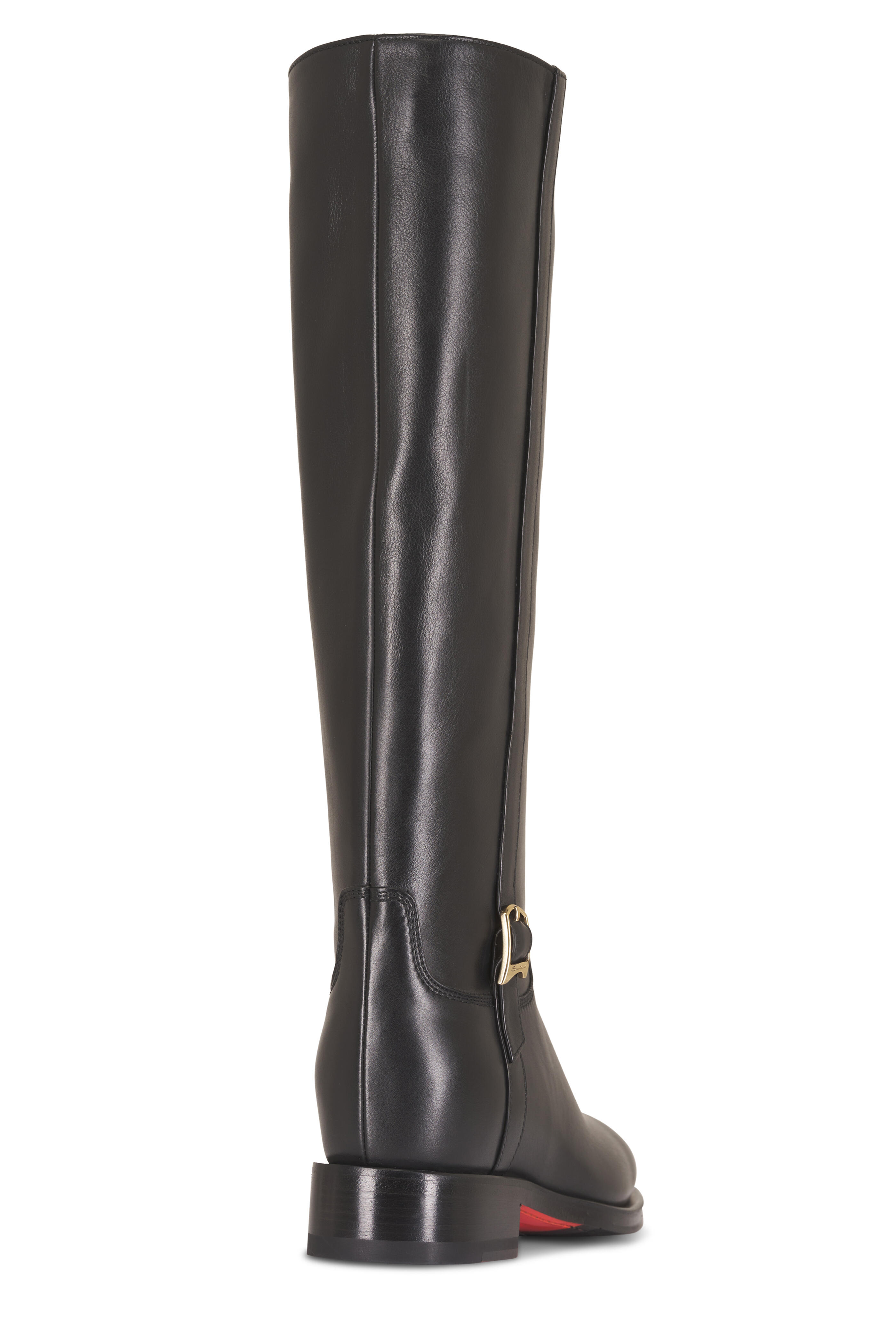 Santoni - Black Leather Tall Boot - view 3