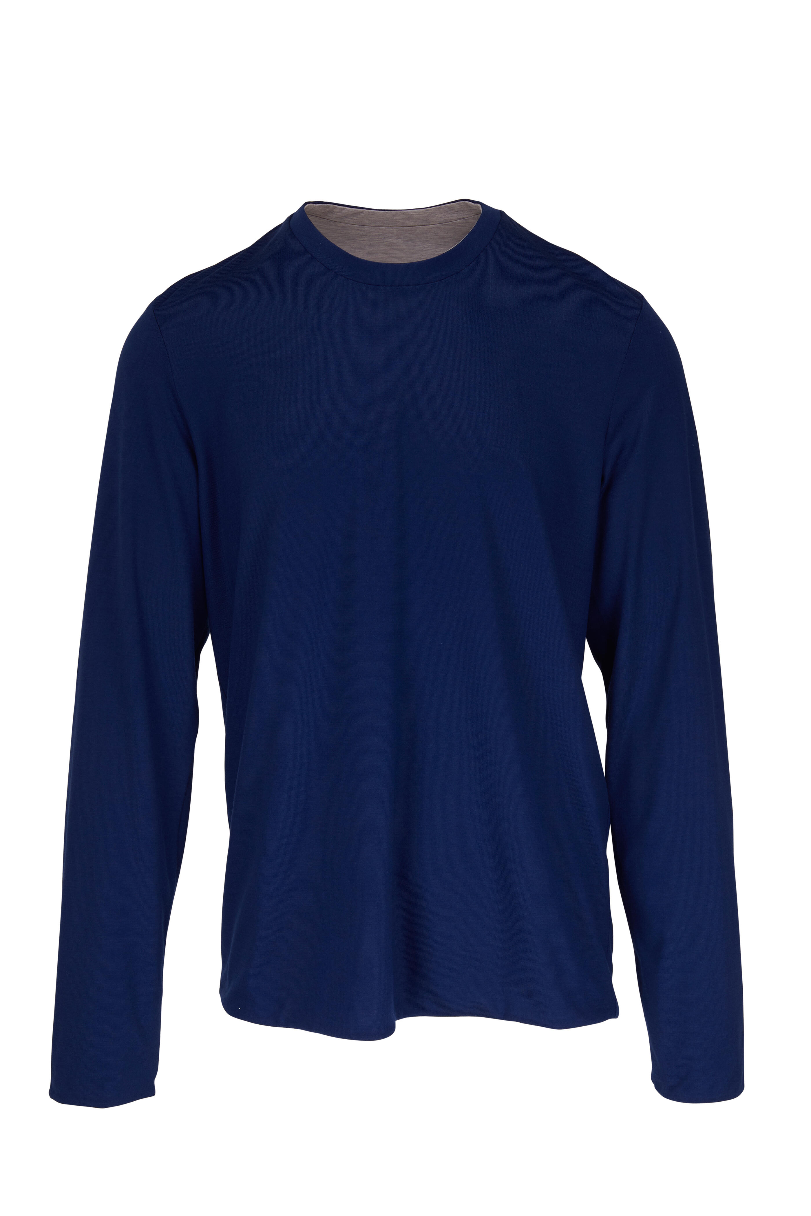 Sease - Navy & Gray Reversible Long Sleeve Crewneck Shirt
