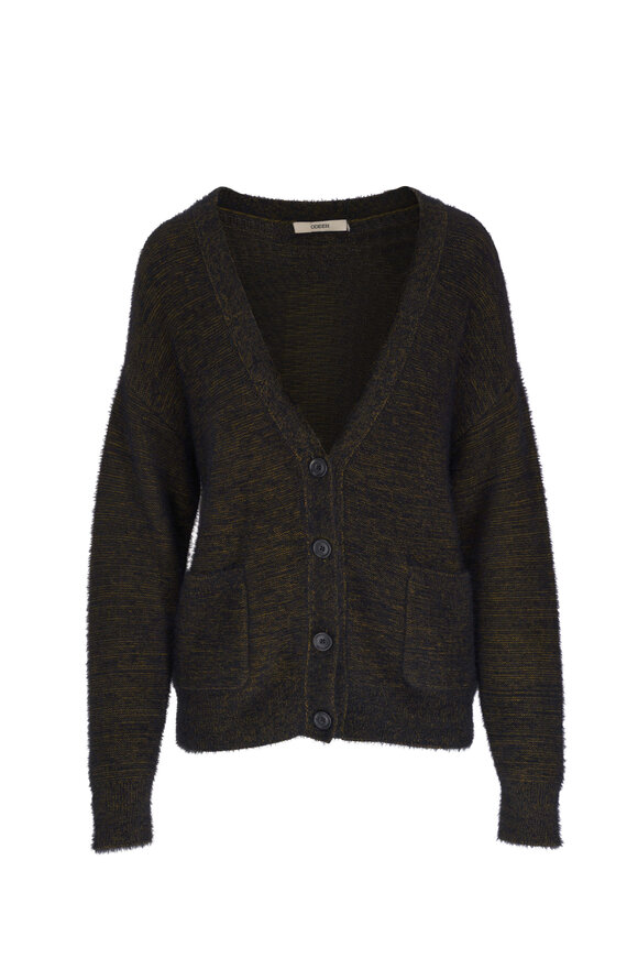 Odeeh Olive Hairy Jaspe Cardigan 