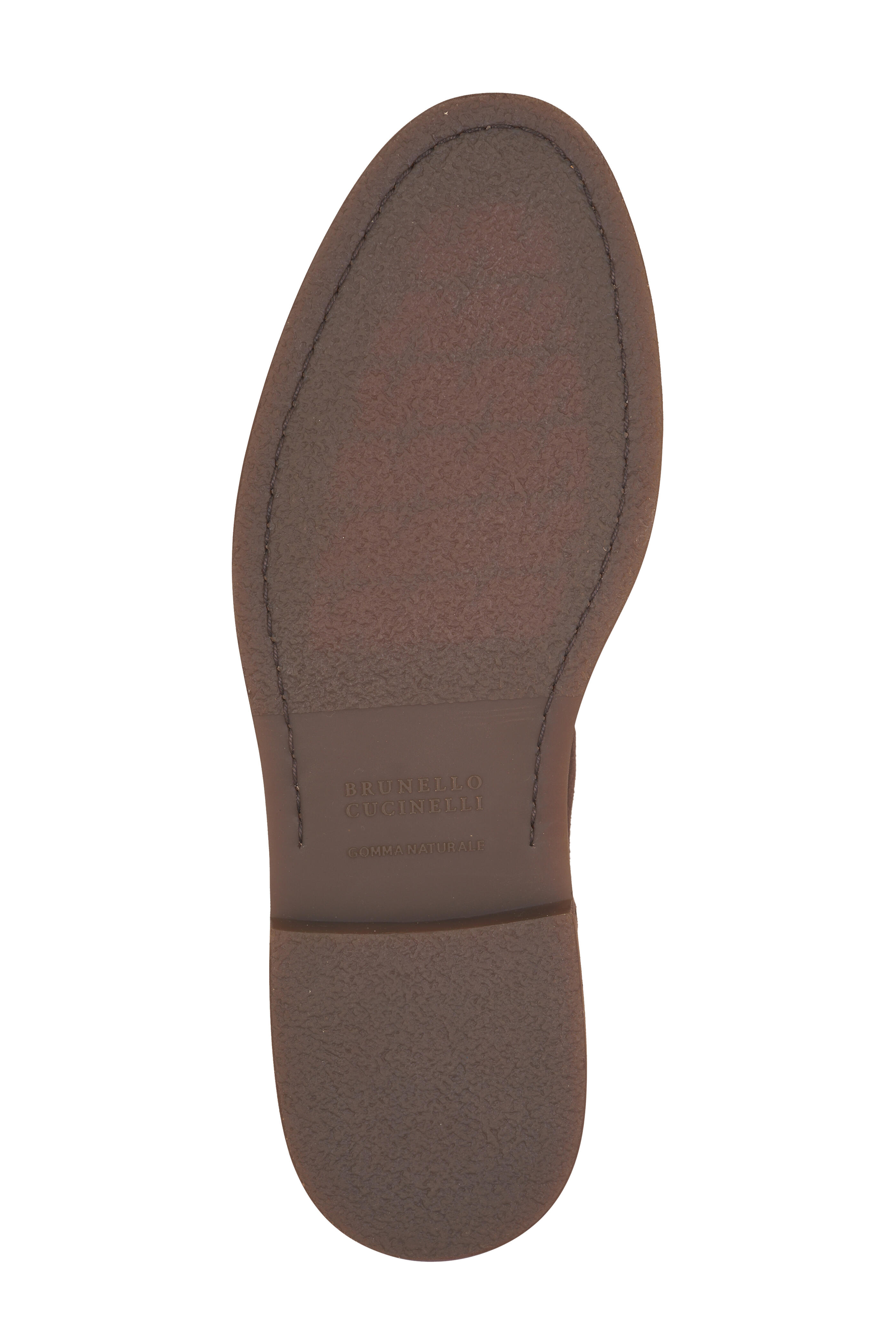 Brunello Cucinelli - Dark Brown Oiled Suede Chelsea Boot - view 4