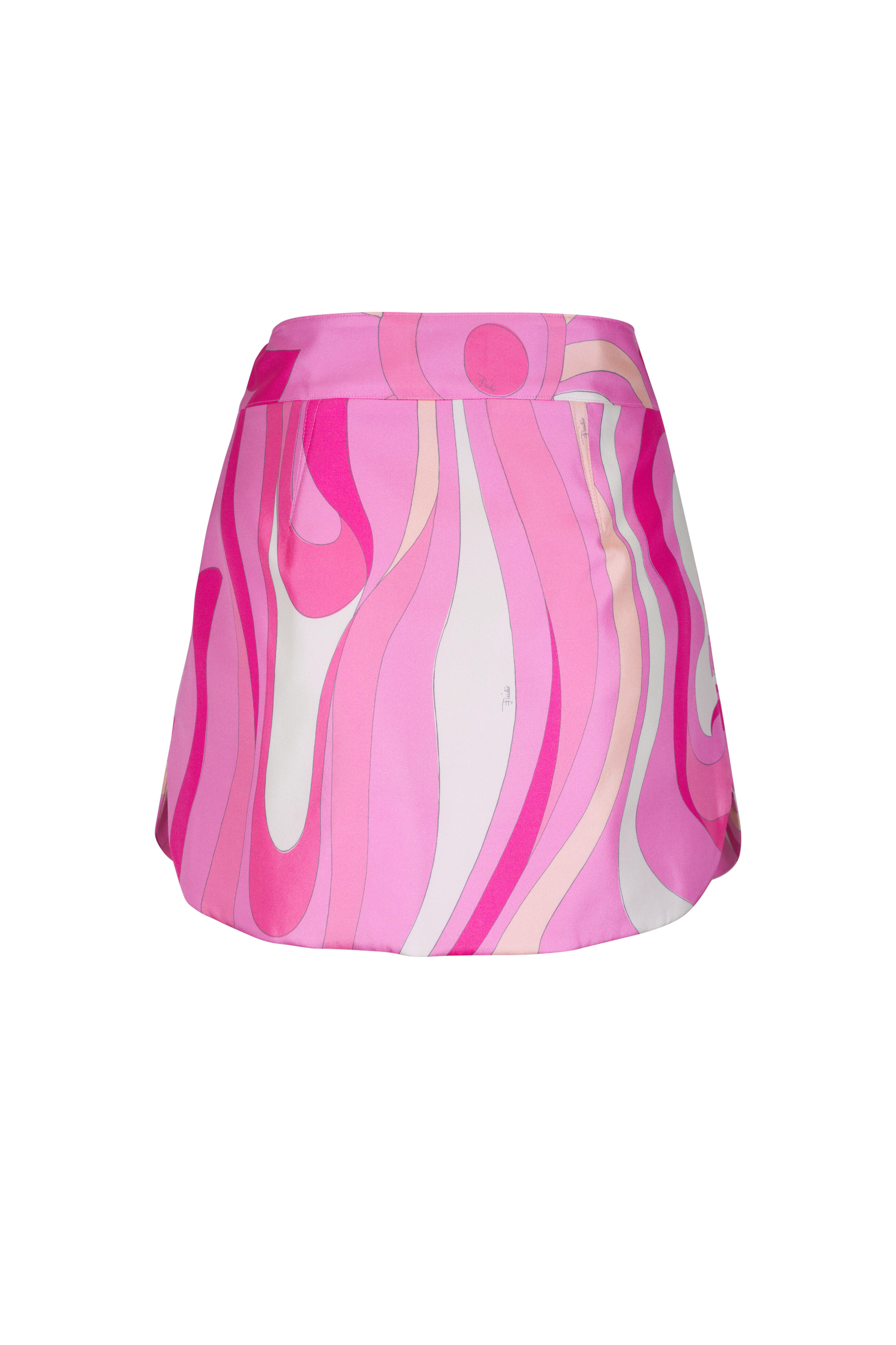 Pucci - Pink Silk Twill Mini Skirt