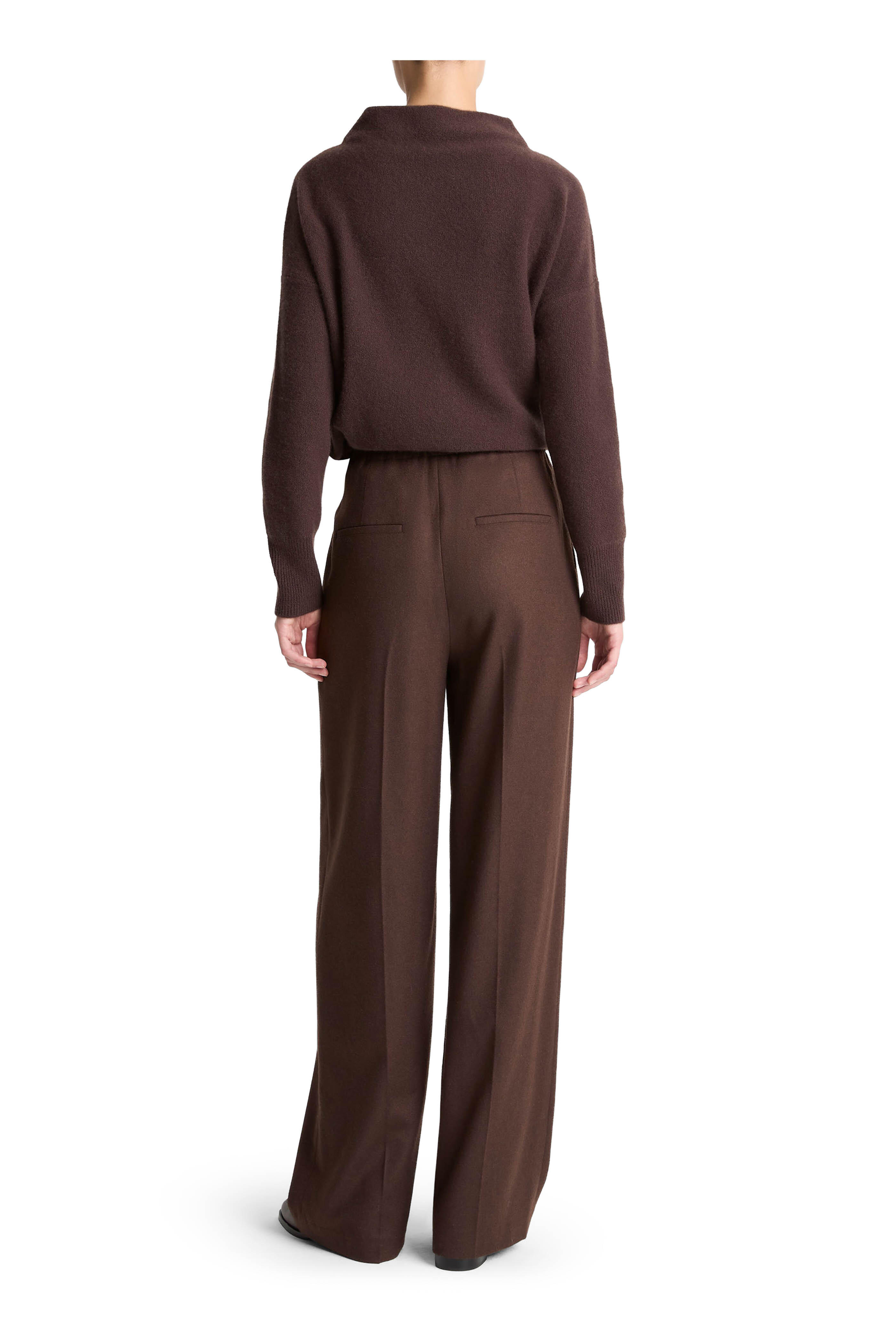 Vince - Mocha Pleated Wide Leg Pant