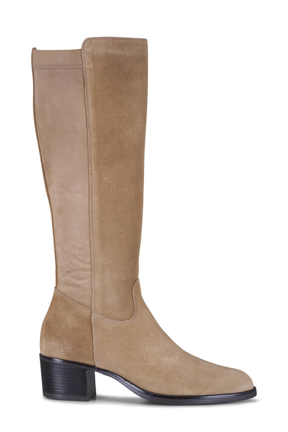 Ron White Wren Oyster Suede Stretch Tall Boot, 50mm - view 2