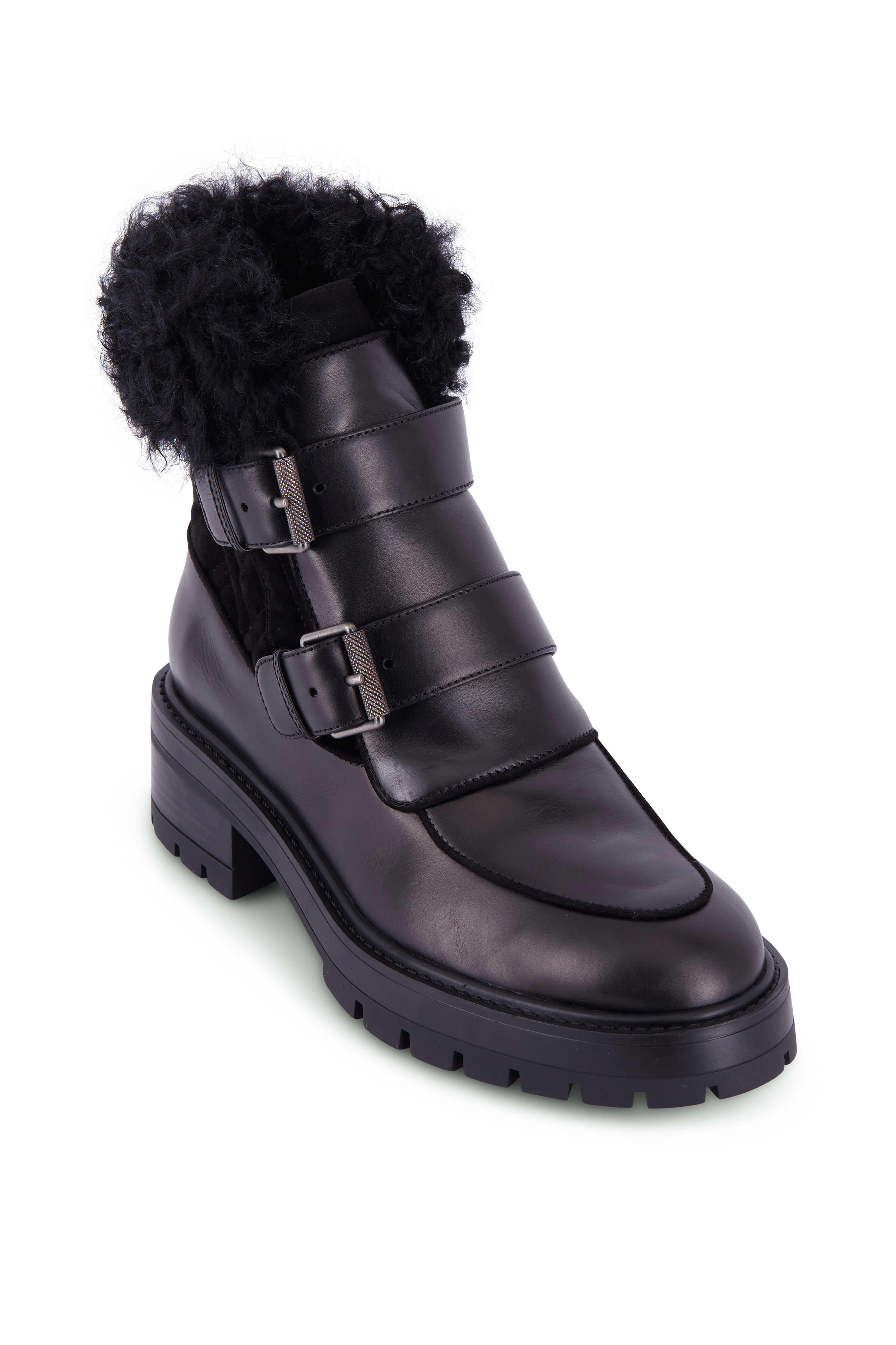 ショートブーツ・ブーティ AQUAZZURA Woman Flat ankle boots Black SHOMIDB0NAP 000 Aquazzura Outlet: Flat ankle boots woman - Black | Aquazzura