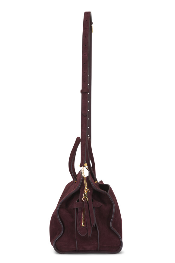 Métier Private Eye Burgundy Suede Handbag - view 3