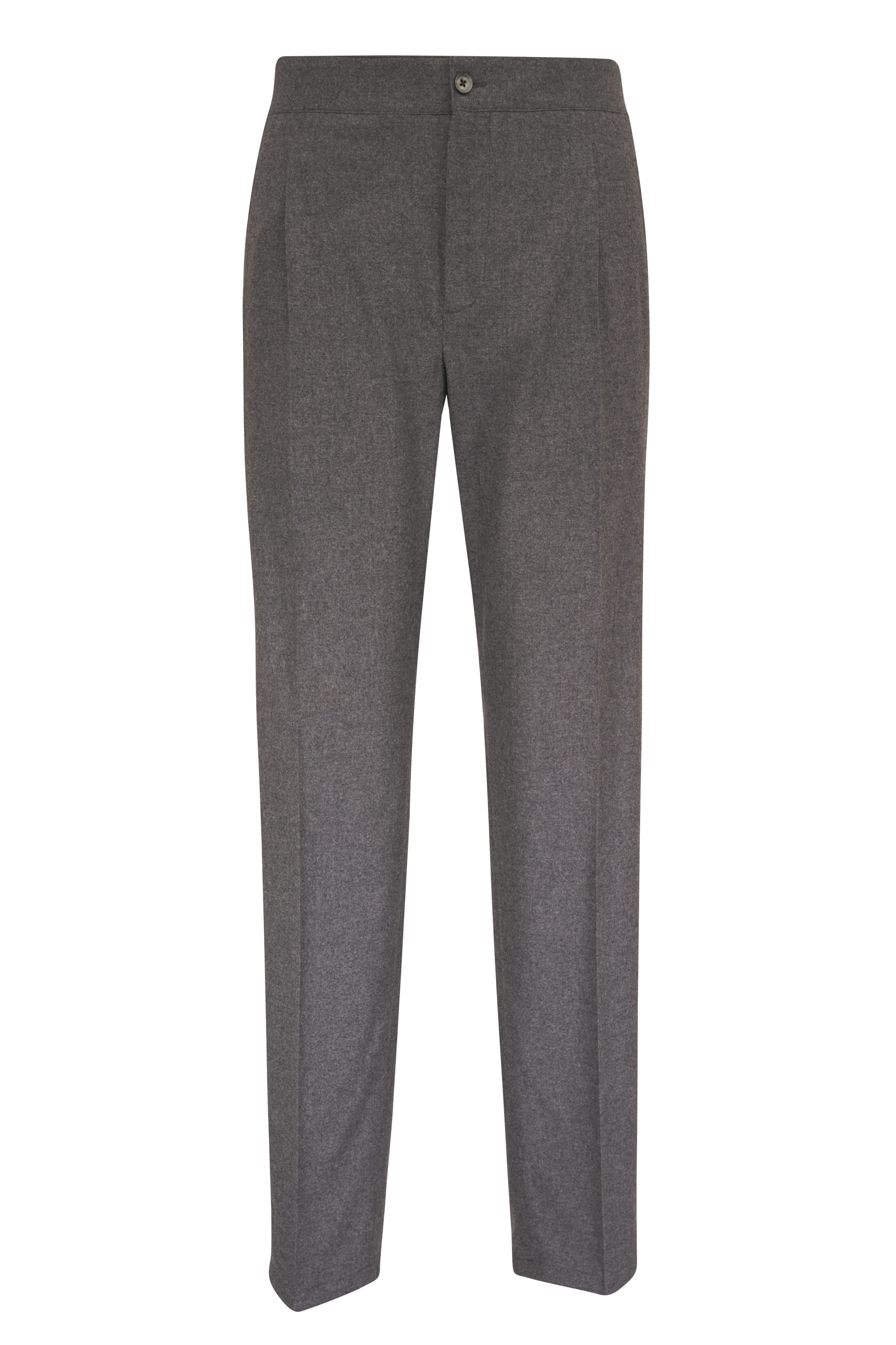 Isaia - Gray Stretch Wool & Cashmere Pant - view 1
