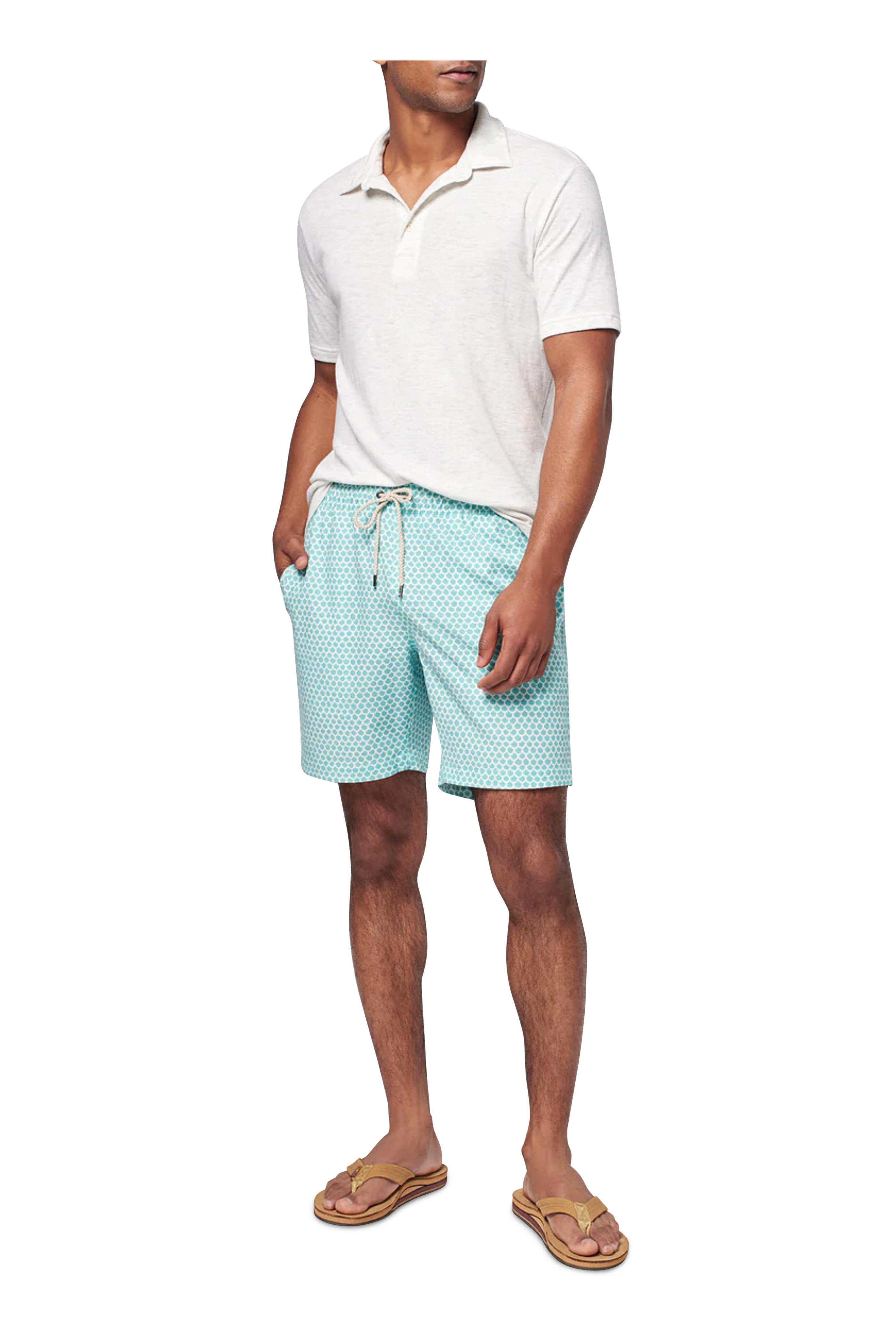 Faherty Brand - Beacon Jade Fish Scale Swim Trunks