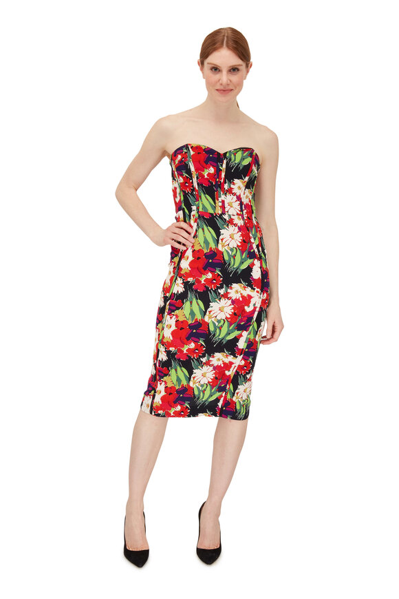 Veronica Beard - Saffron Black Multi Floral Convertible Dress