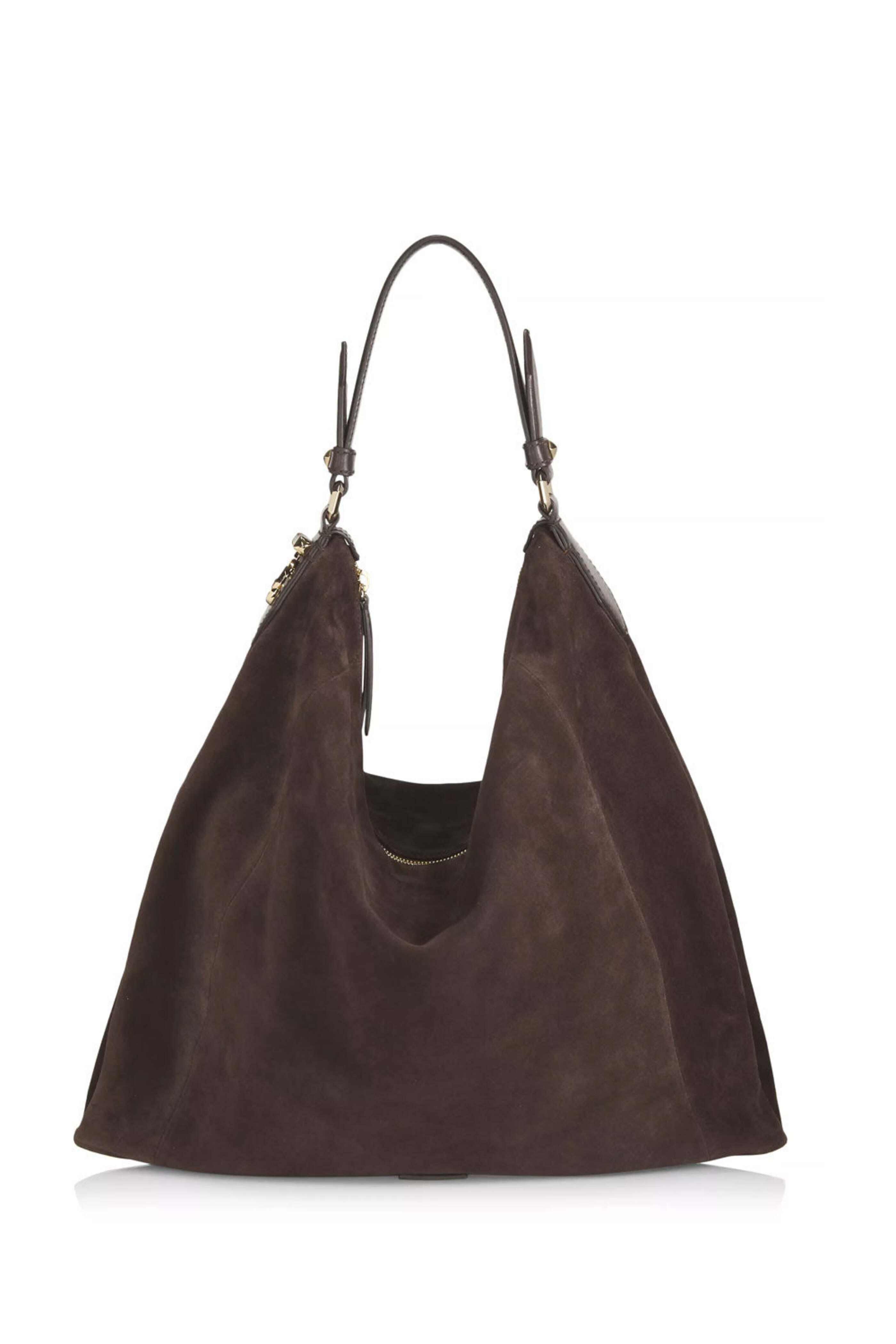 Jimmy Choo - Ana Suede Hobo Bag in Coffee