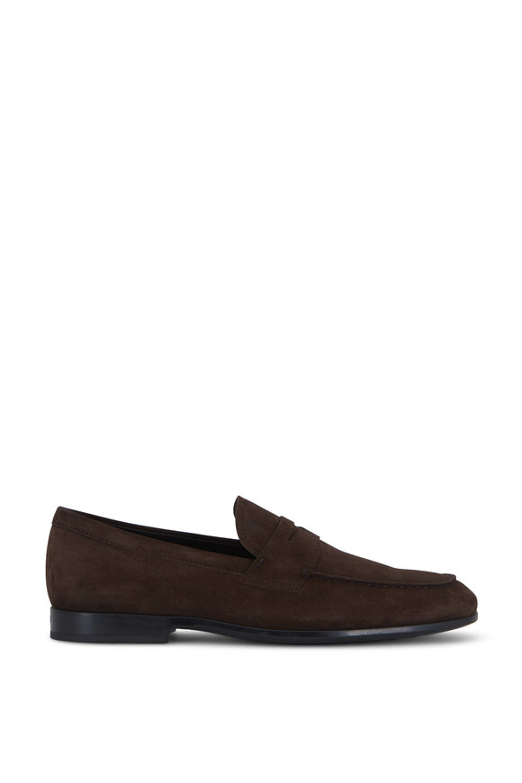 Tod's Gomma Dark Brown Suede Penny Loafer - view 7
