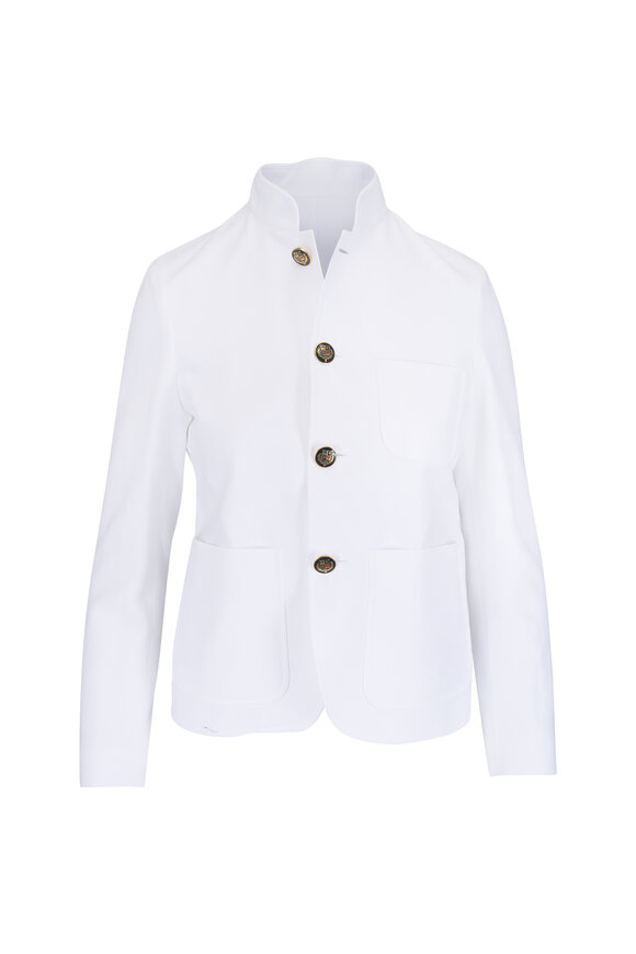 Loro Piana Spagna Mini White Linen Jacket - view 1