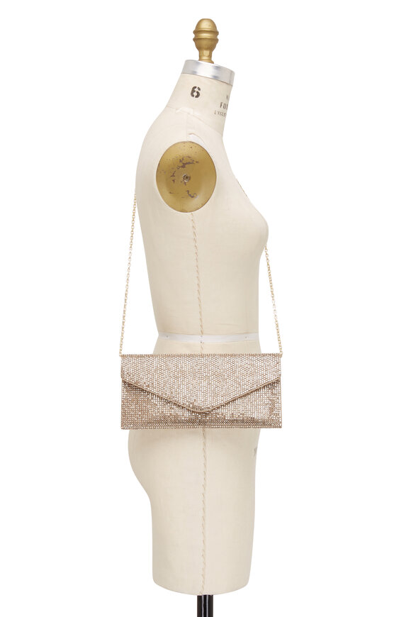 Judith Leiber Couture - Champagne Prosecco Crystal Envelope Clutch 