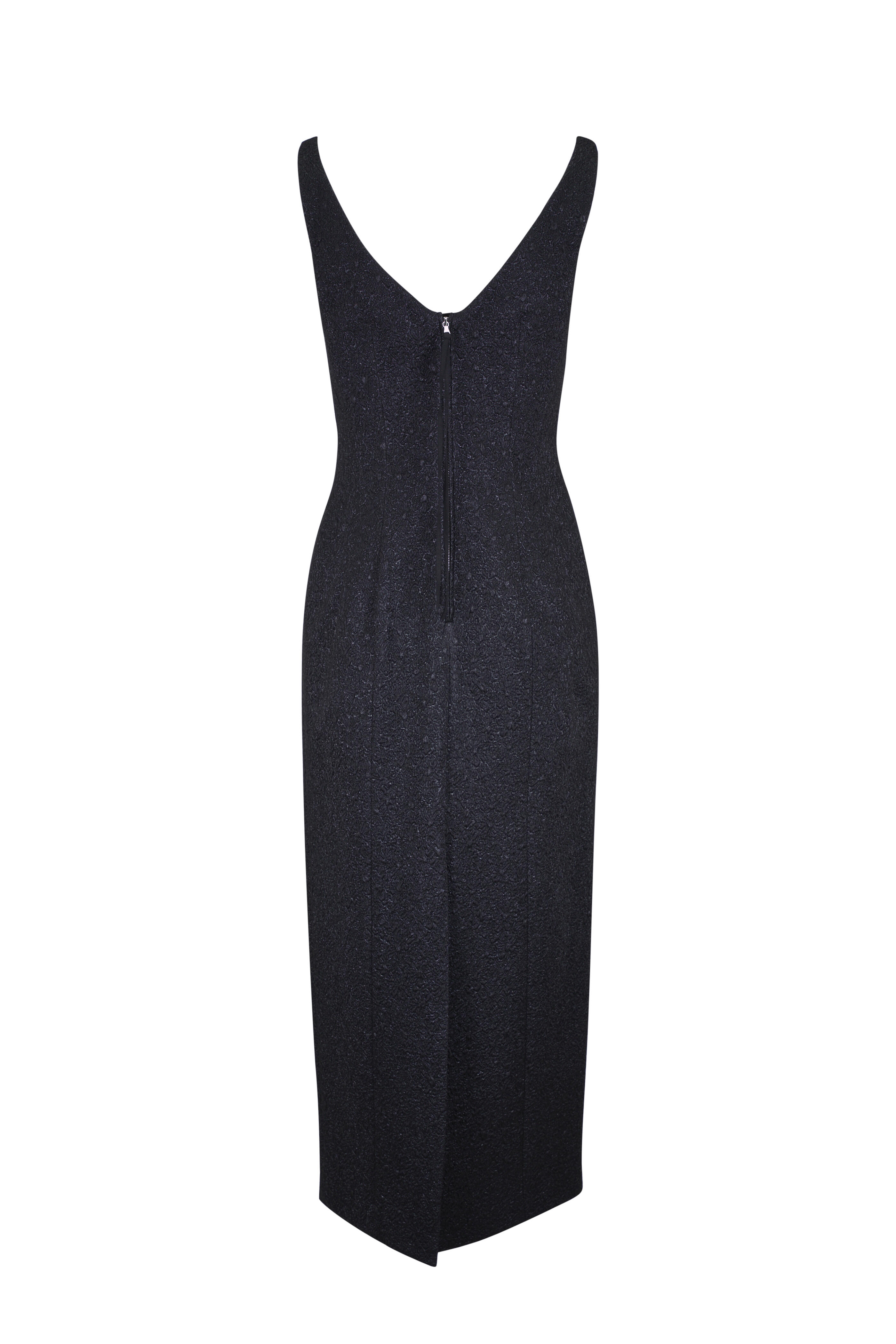 Adam Lippes - Willa Black Floral Matelassé Dress