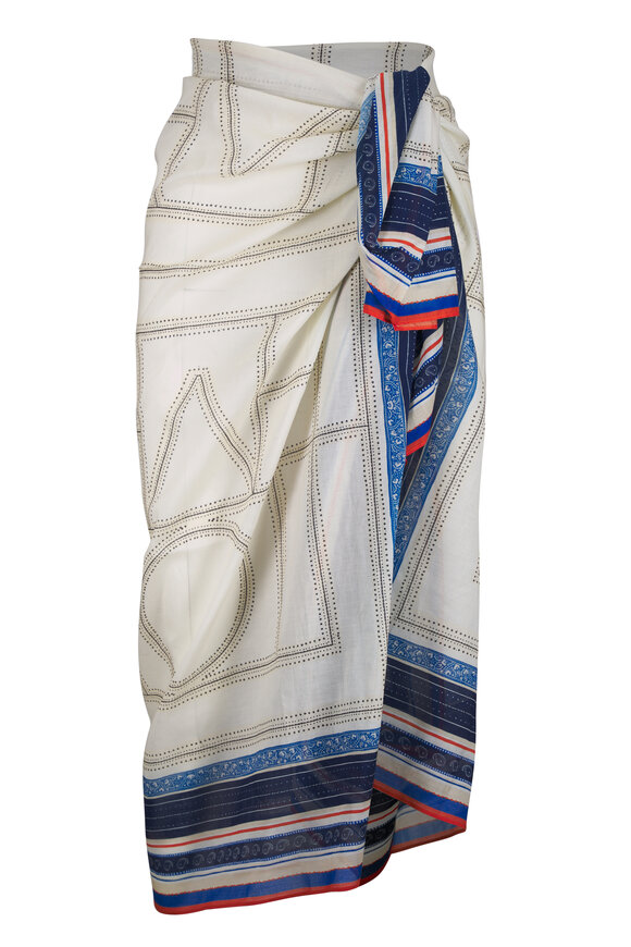 Totême Collector Ecru & Navy Sarong - view 1