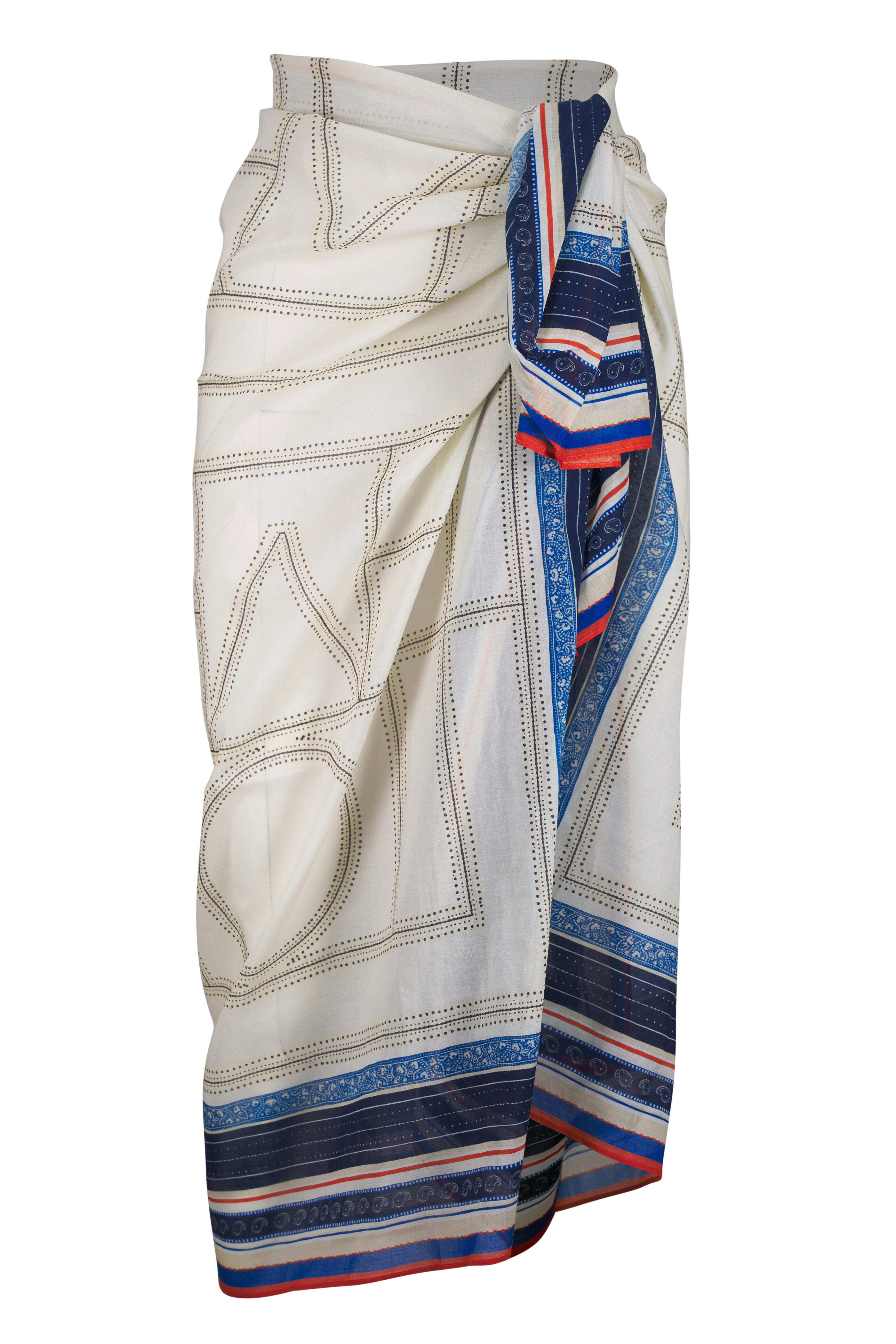 Totême - Collector Ecru & Navy Sarong