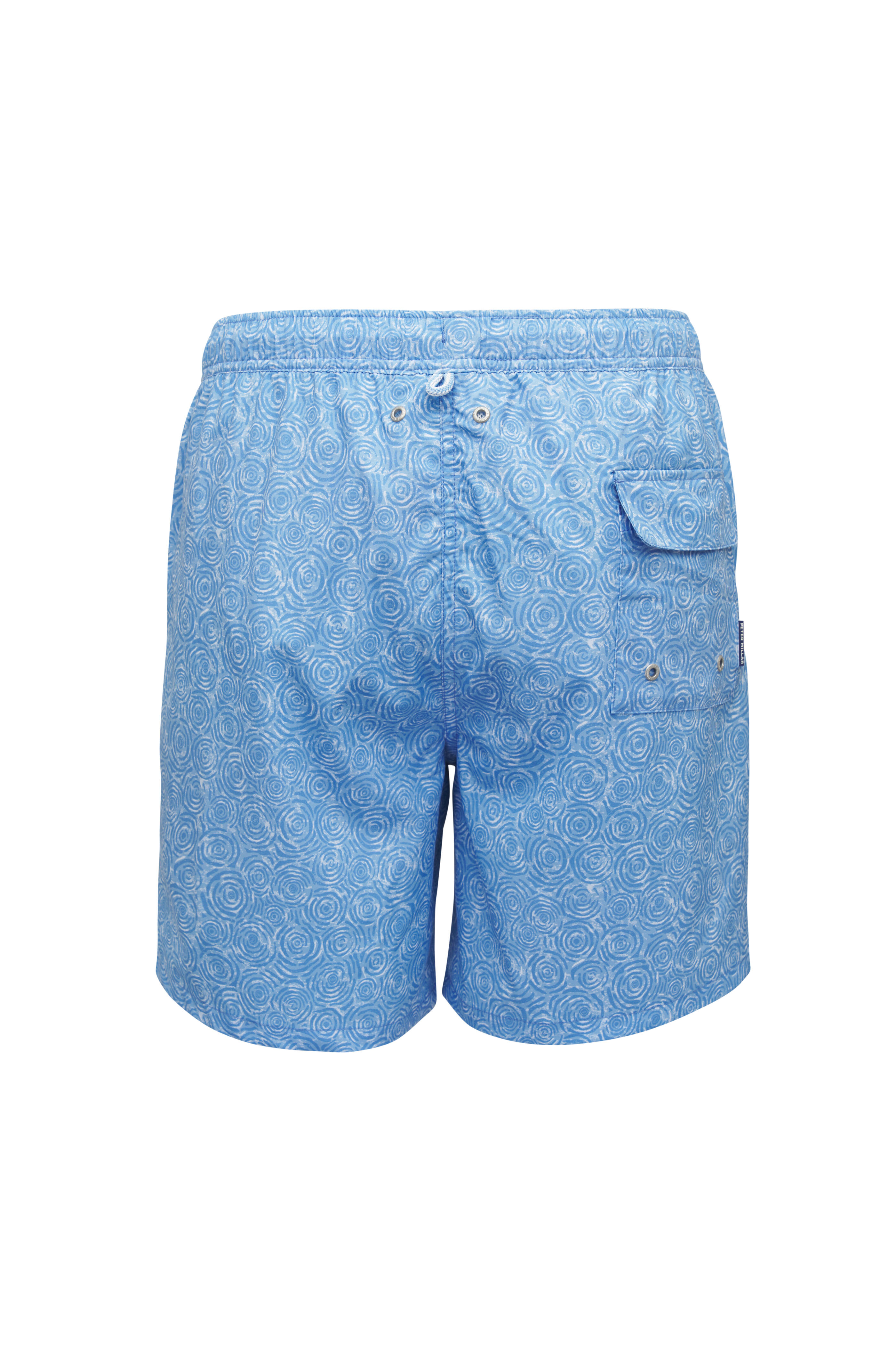 Peter Millar - Cottage Blue Ripple Effect Swim Trunks