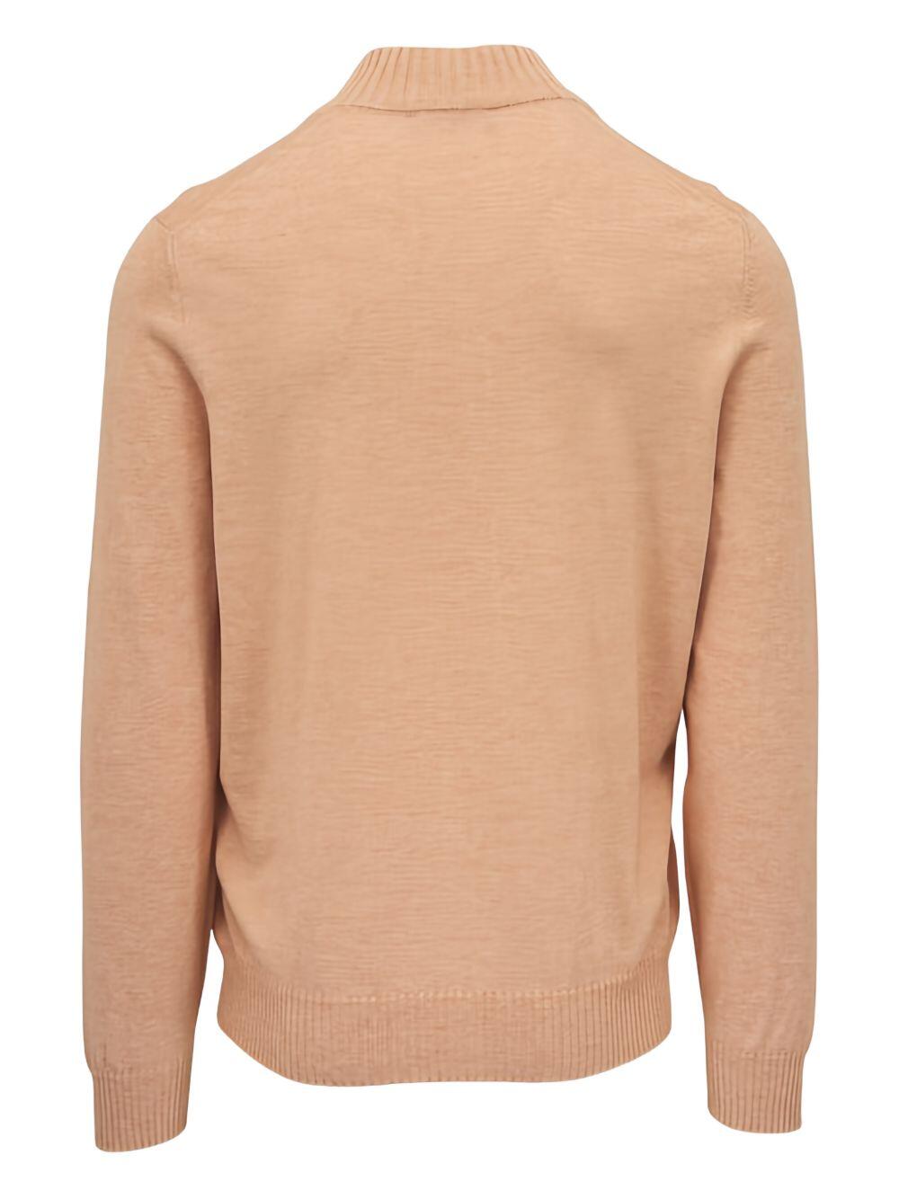 Gran Sasso - Orange Cotton & Cashmere Quarter Zip