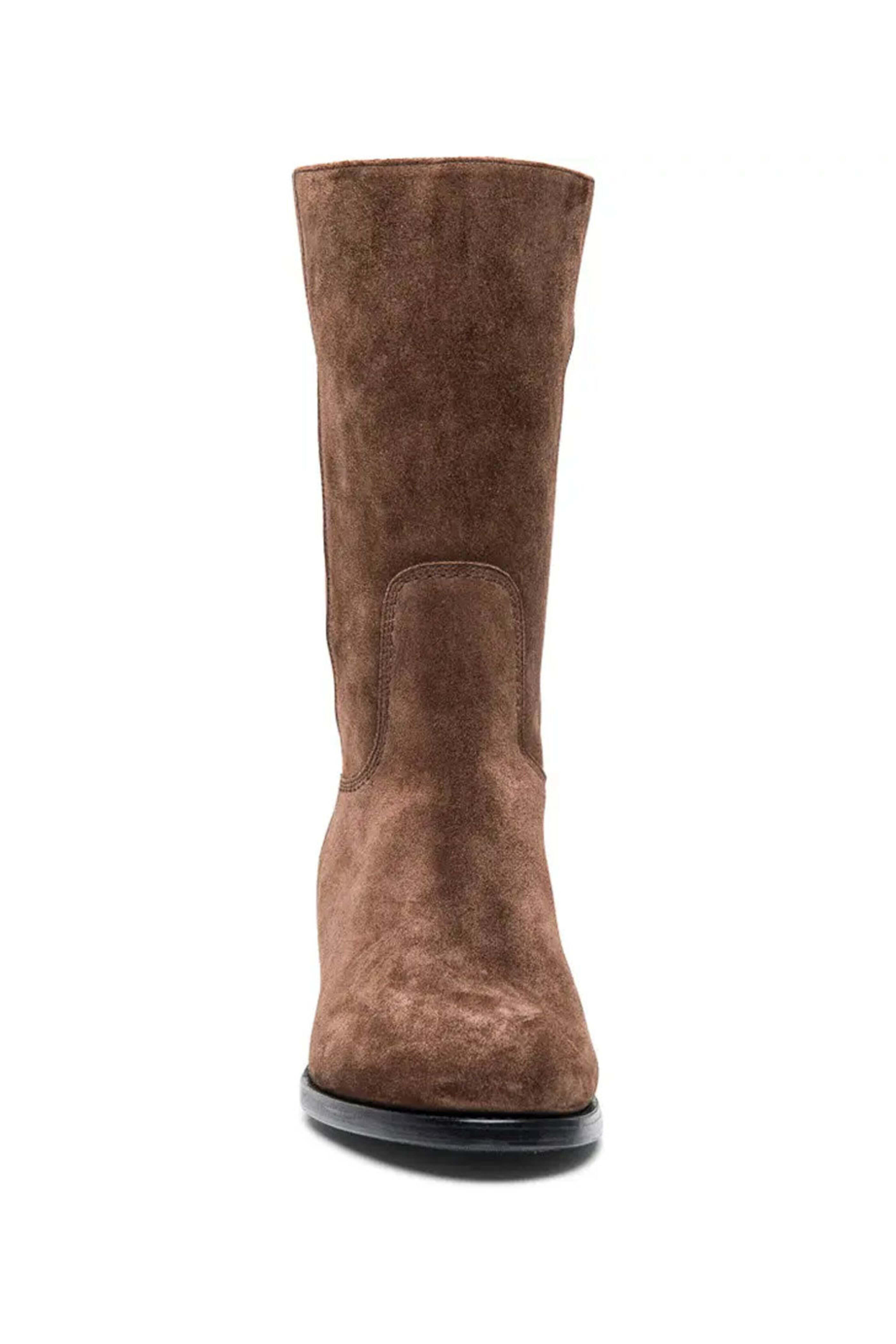 Santoni - Brown Flat Suede Boot