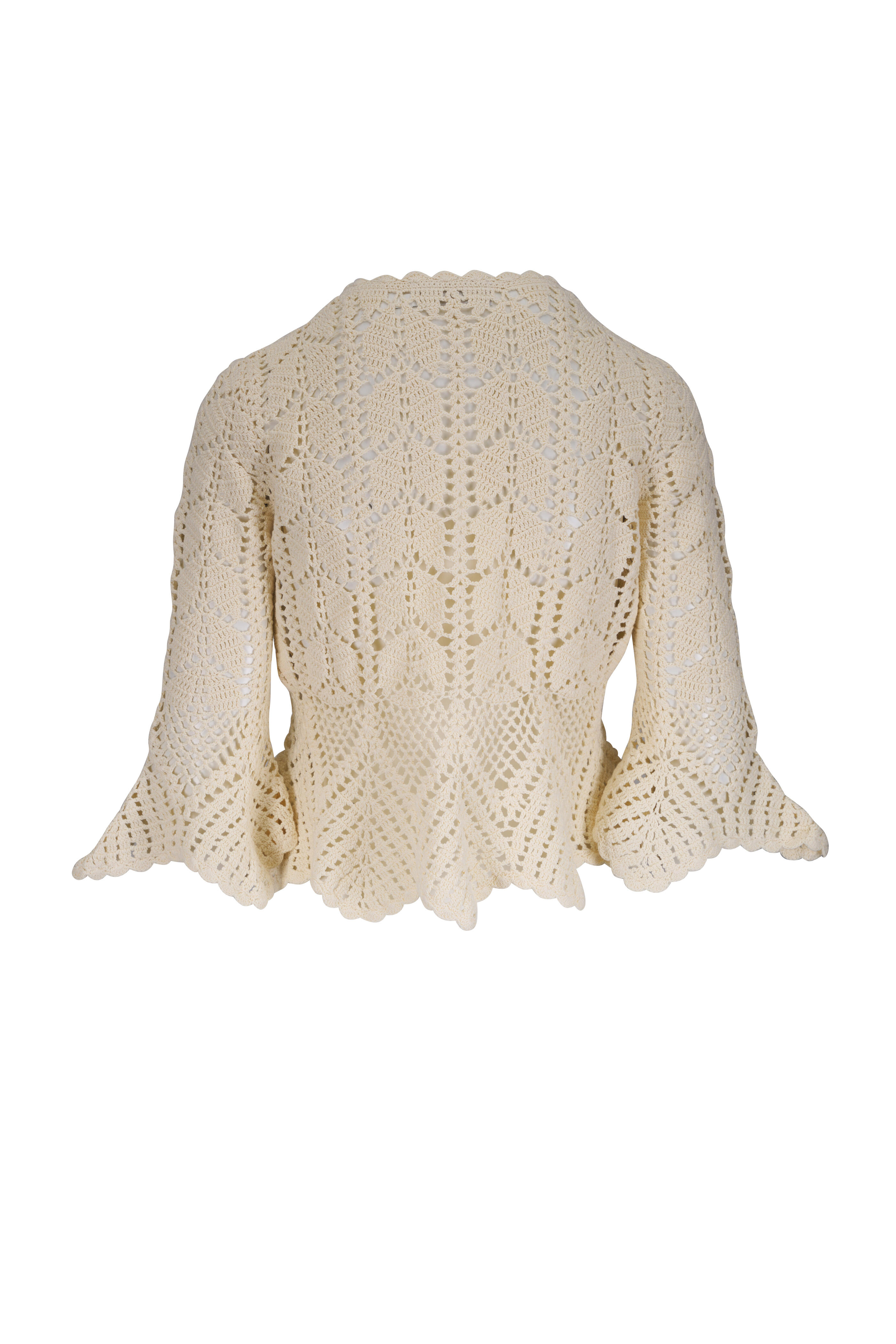Zimmermann - Cream Awaken Lace Crochet Top