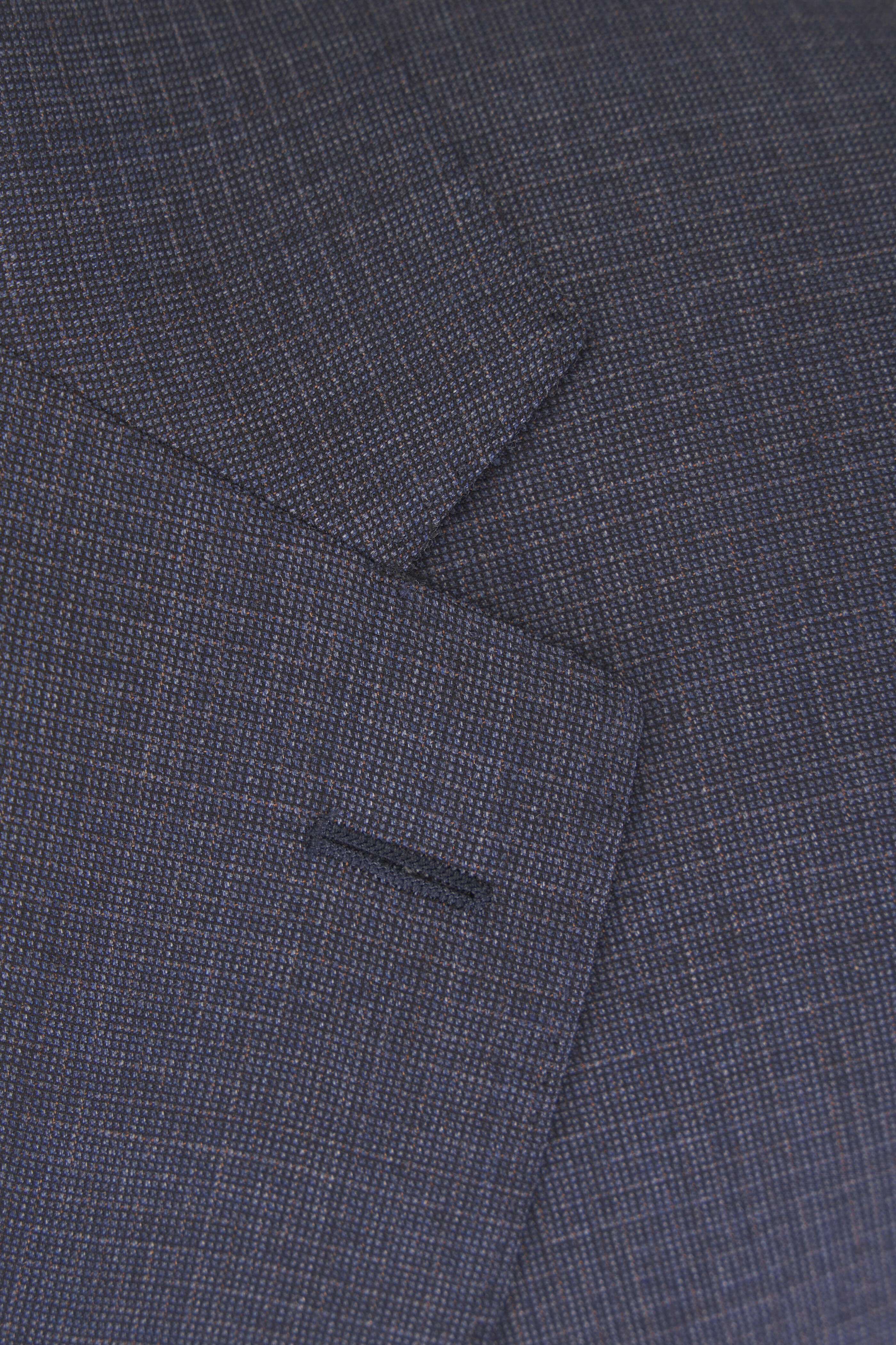 Canali - Dark Blue Mirco Check Wool Suit