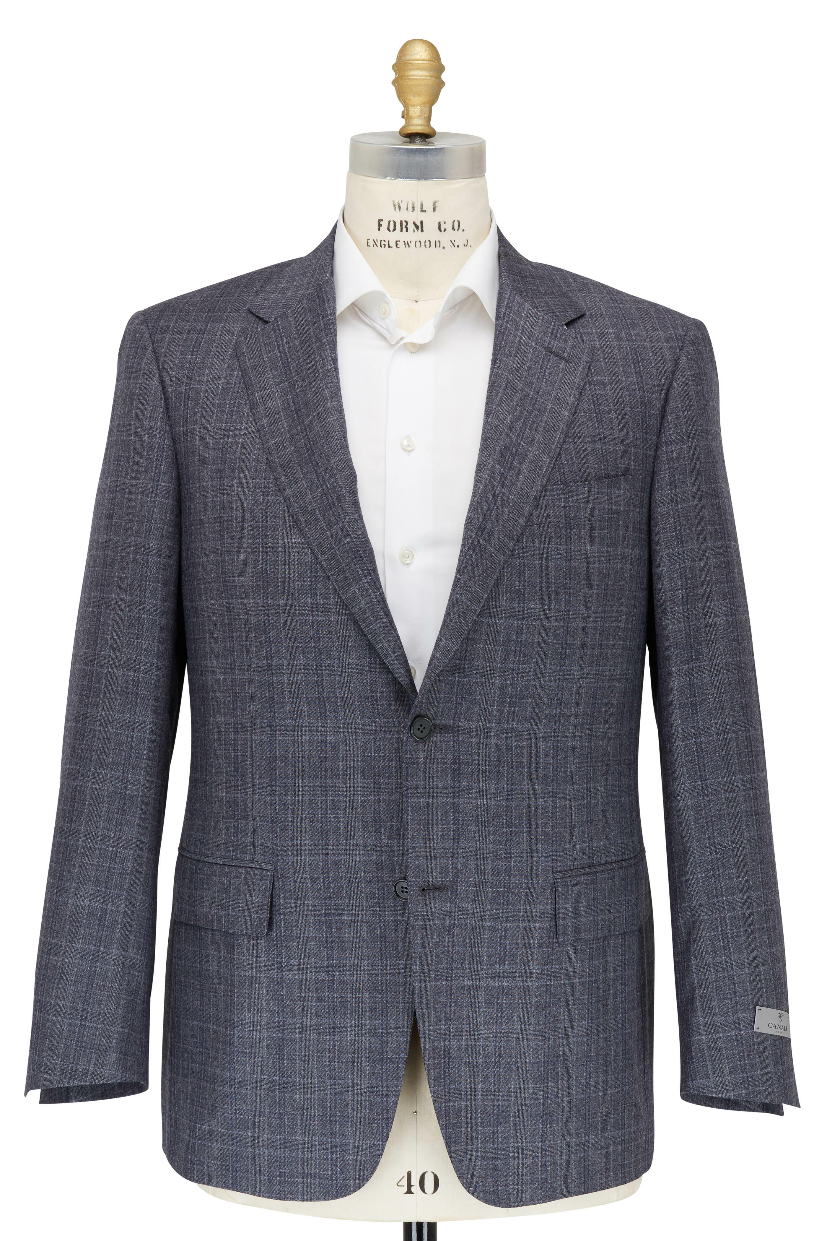 Canali - Gray Glen Plaid Wool Suit