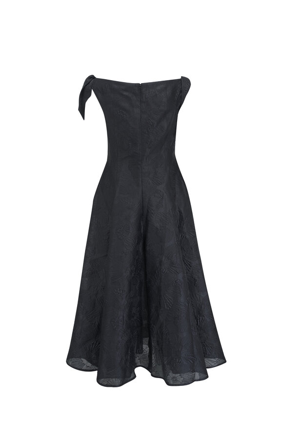Akris Punto - Black Perforated Pin Dot Cotton Poplin Dress
