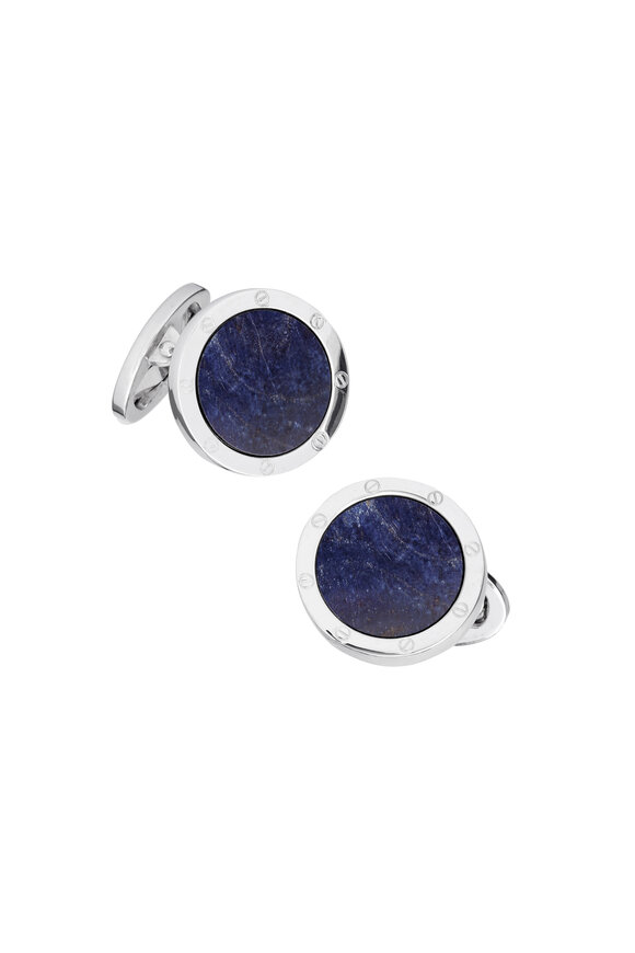 Jan Leslie Sterling Silver Lapis Cufflinks