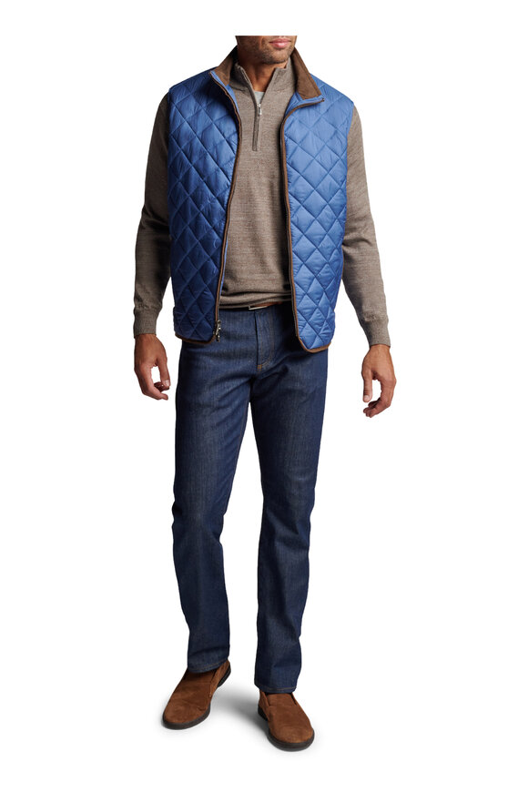 Peter Millar - Blue Essex Quilted Travel Vest 