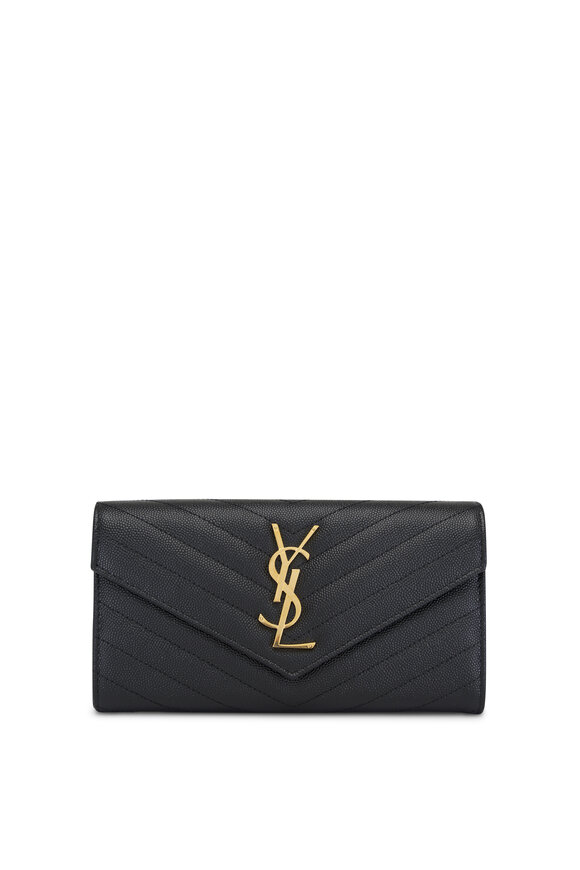 Saint Laurent - Kate Tortoise Leopard Print Vinyl Chain Wallet