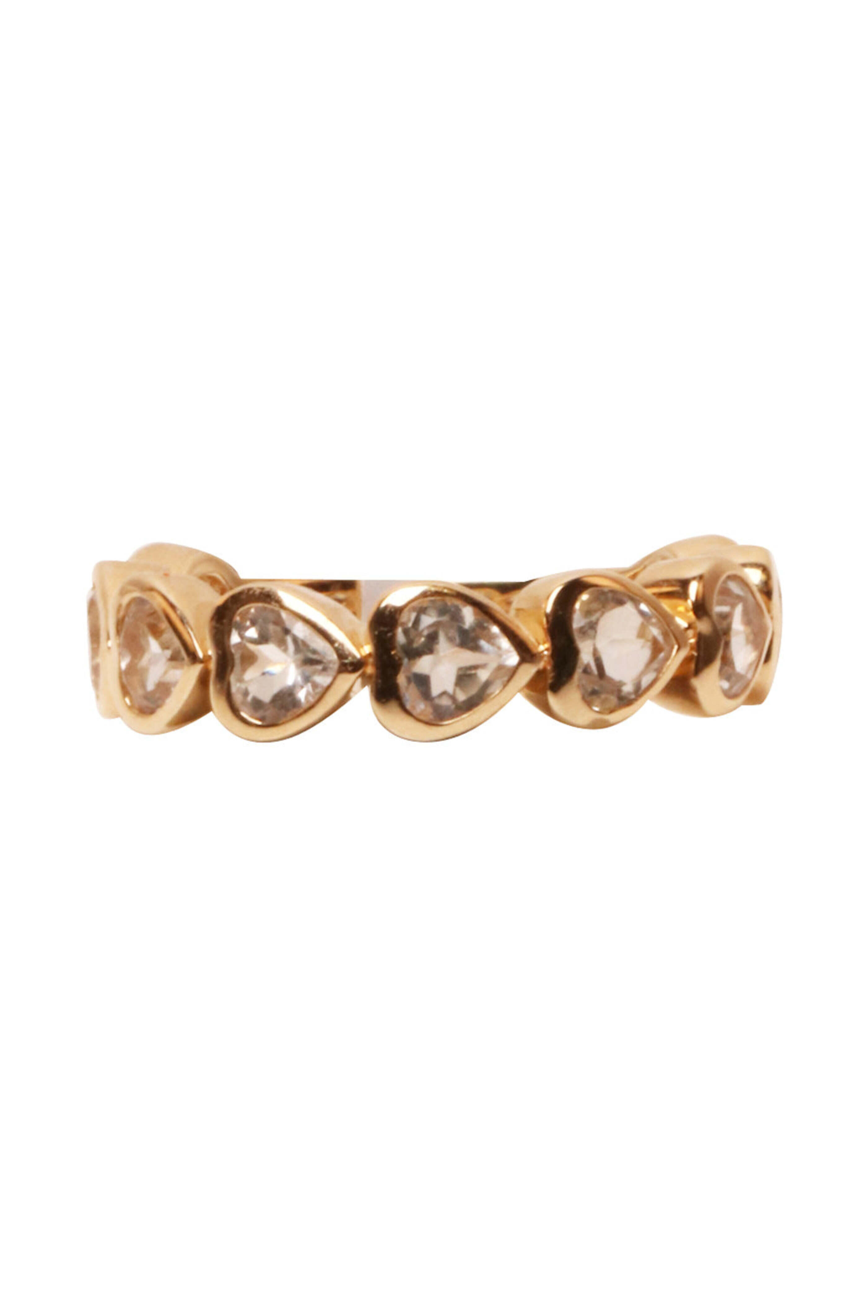 The Jen Collection - Gold Topaz Heart Ring