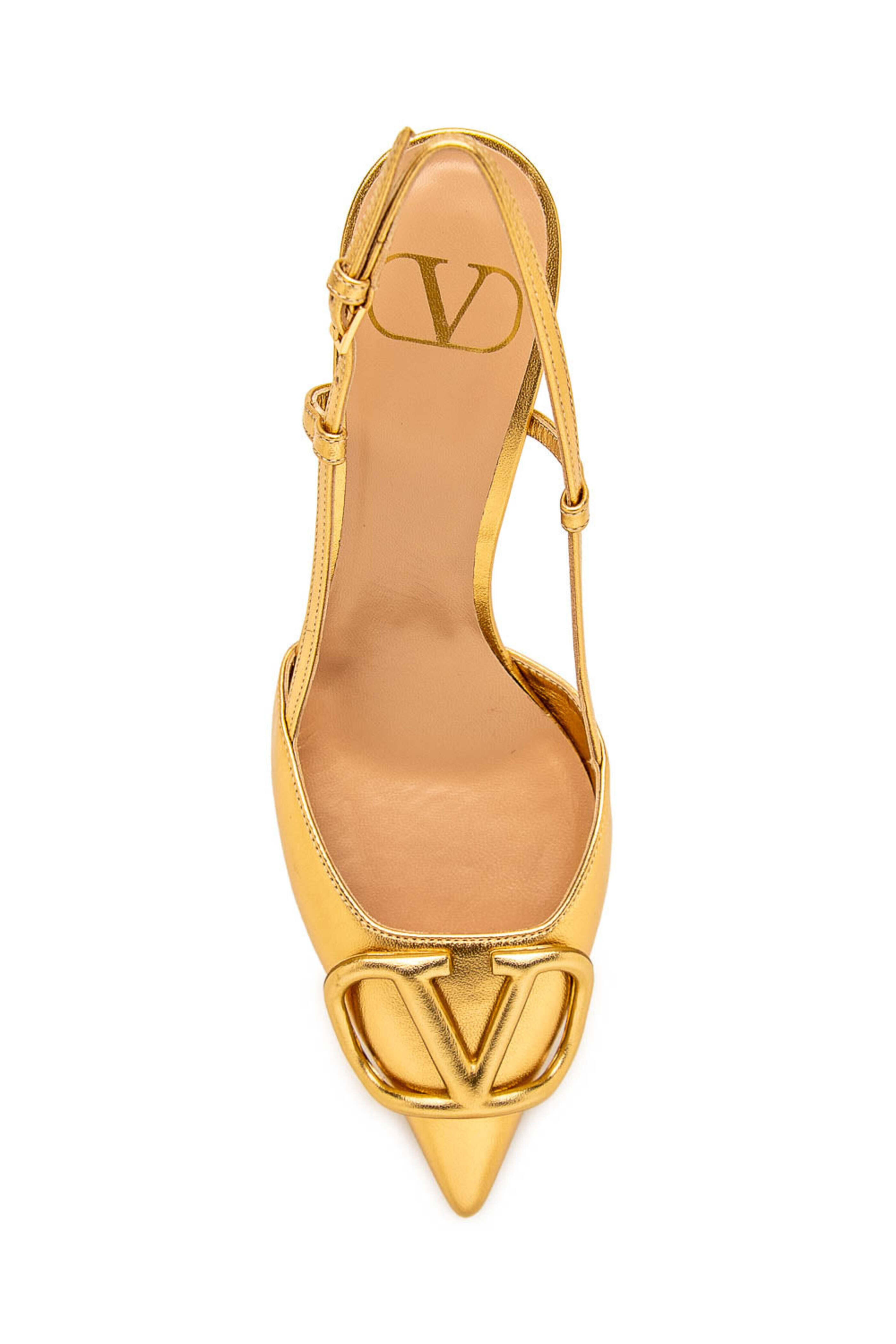 Valentino Garavani - VLogo Slingback Pump in Gold