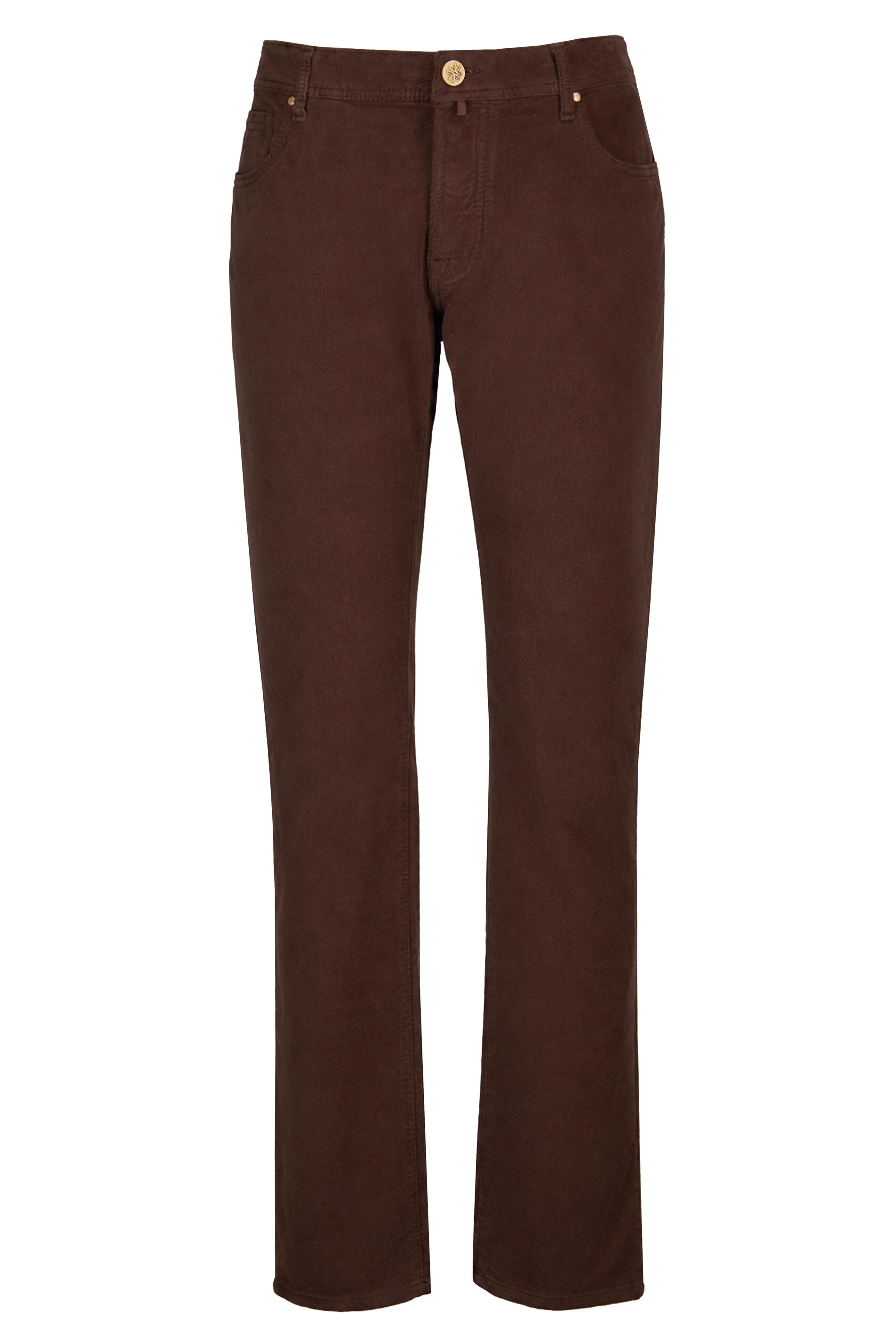 Jacob Cohen - Bard Brown Diagonal Corduroy Pant - view 1
