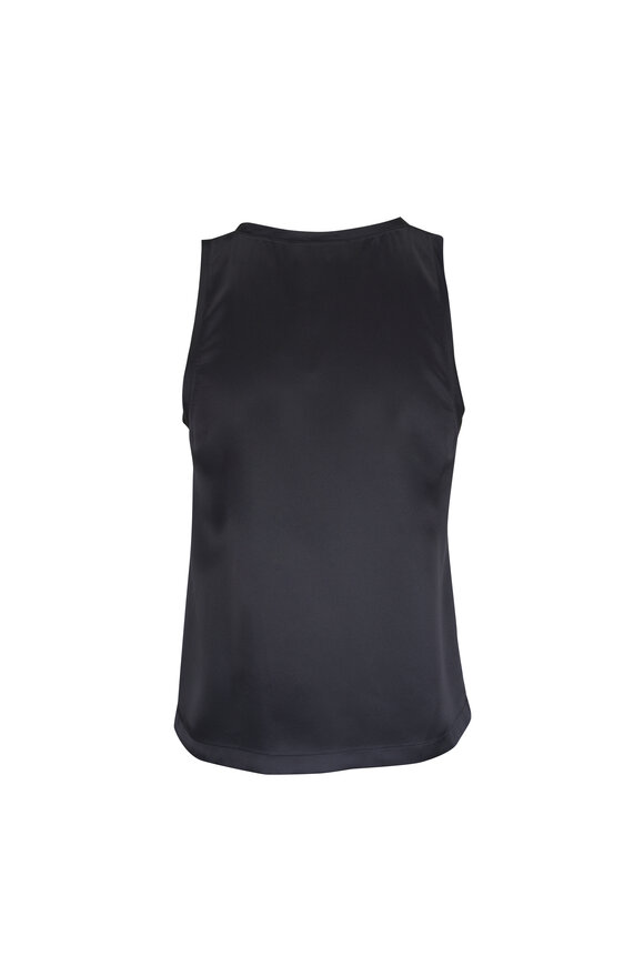 Nili Lotan Moka Black Silk Tank - view 3