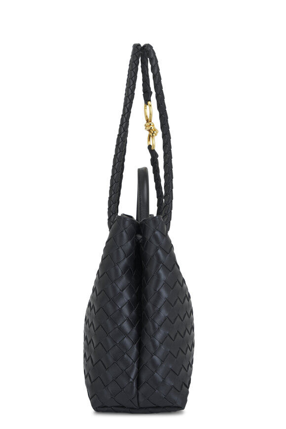 Bottega Veneta - Medium Andiamo Black Intrecciato Leather Bag