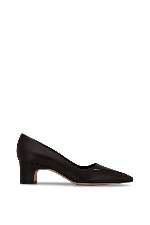 Manolo Blahnik - Homeraso Dark Brown Leather Pump, 50mm