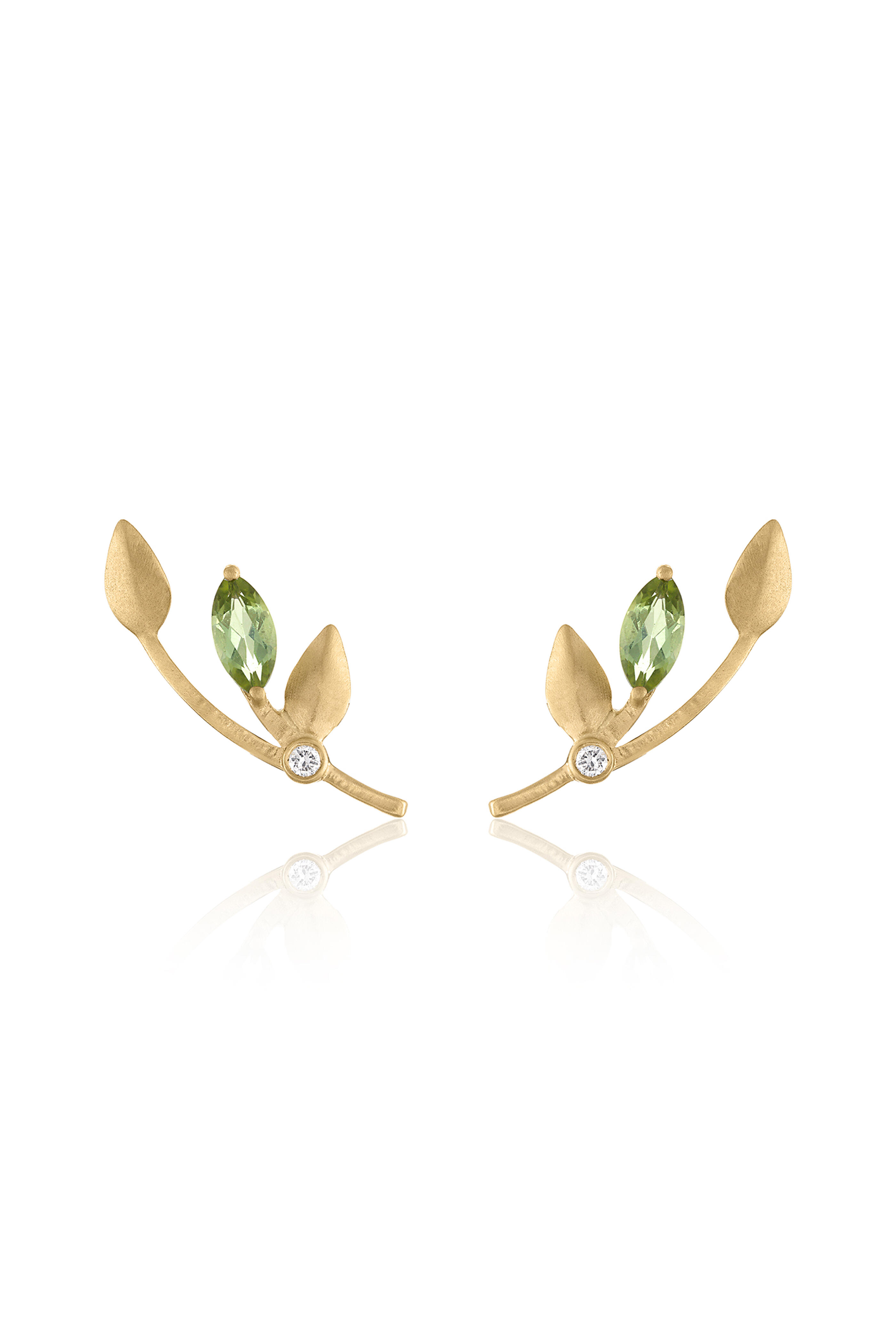 Loriann - Wisteria Tourmaline & Diamond Ear Climbers