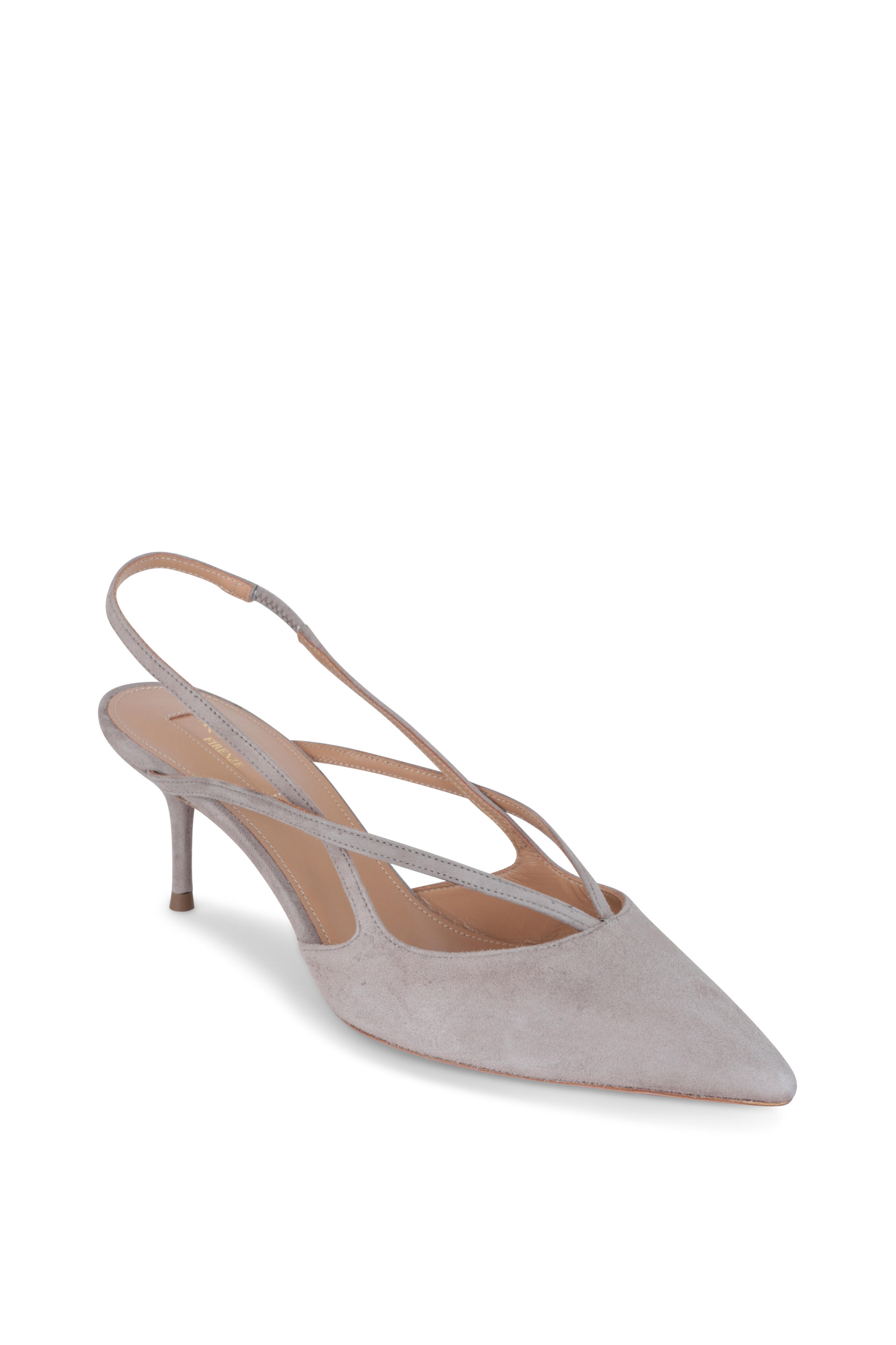 Gray slingback heels hotsell