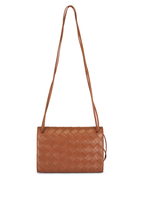 Bottega Veneta Andiamo Tannin Woven Leather Crossbody Pouch - view 3