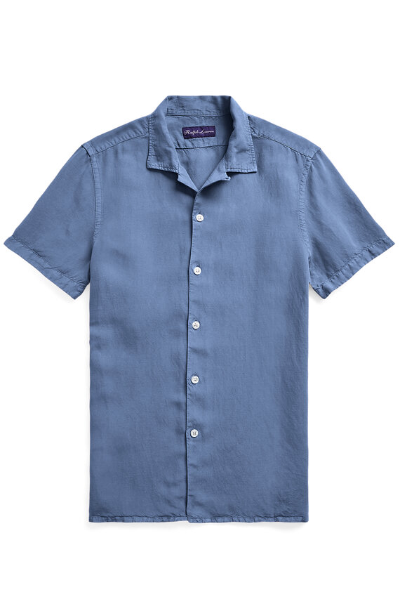 Ralph Lauren Purple Label - Vintage Indigo Garment-Dyed Camp Shirt