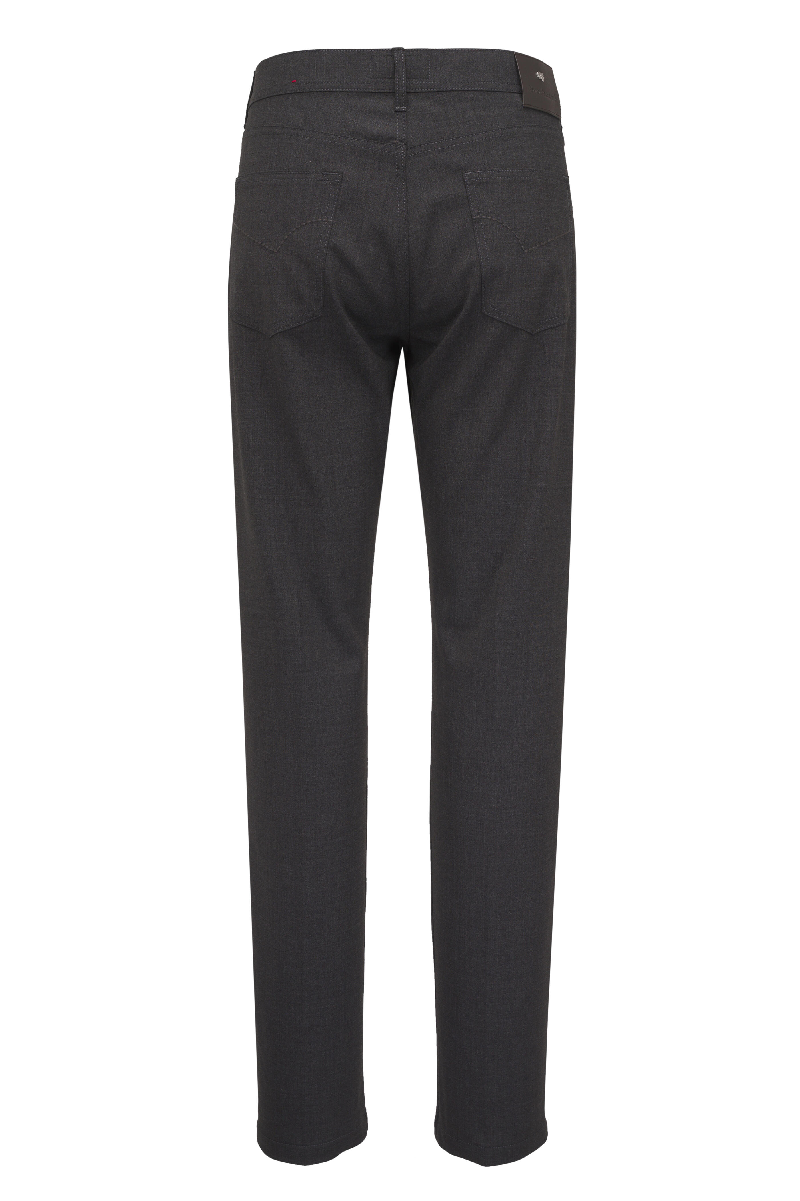 Marco Pescarolo - Charcoal Gray Wool Stretch Five Pocket Pant