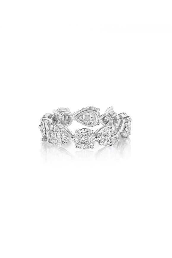 Nam Cho 18k Diamond Multi Cut Eternity Band Ring - view 1