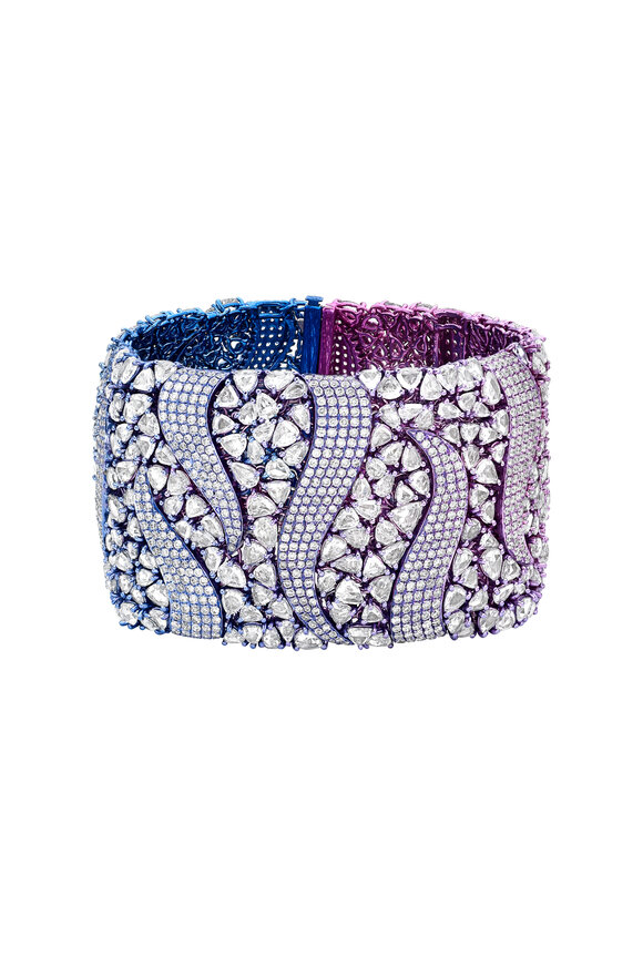 Ruchi 18k White Gold Aurora Pave Diamond Bracelet - view 1